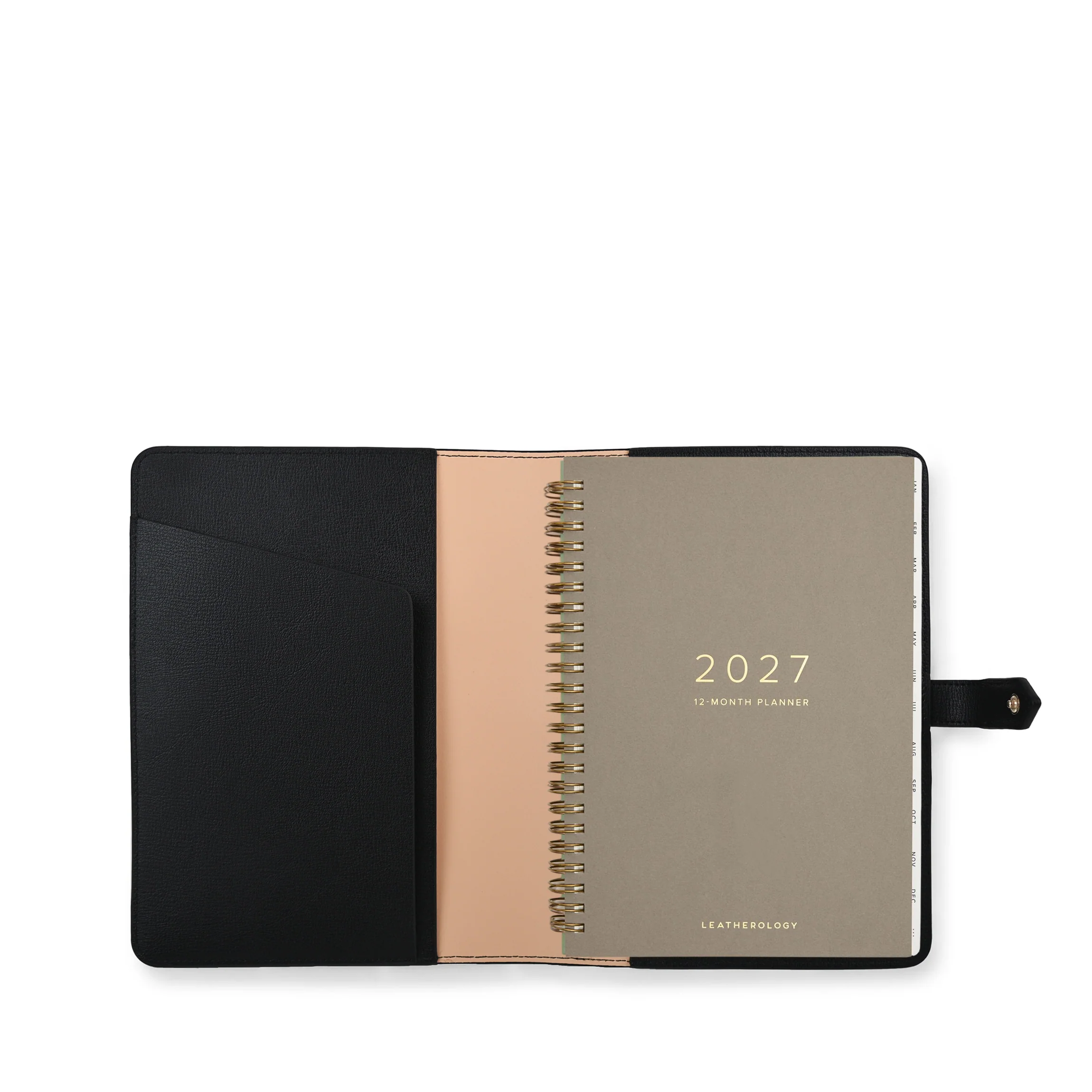 A5 2027 Snap Planner Double-Sided Black/Natural