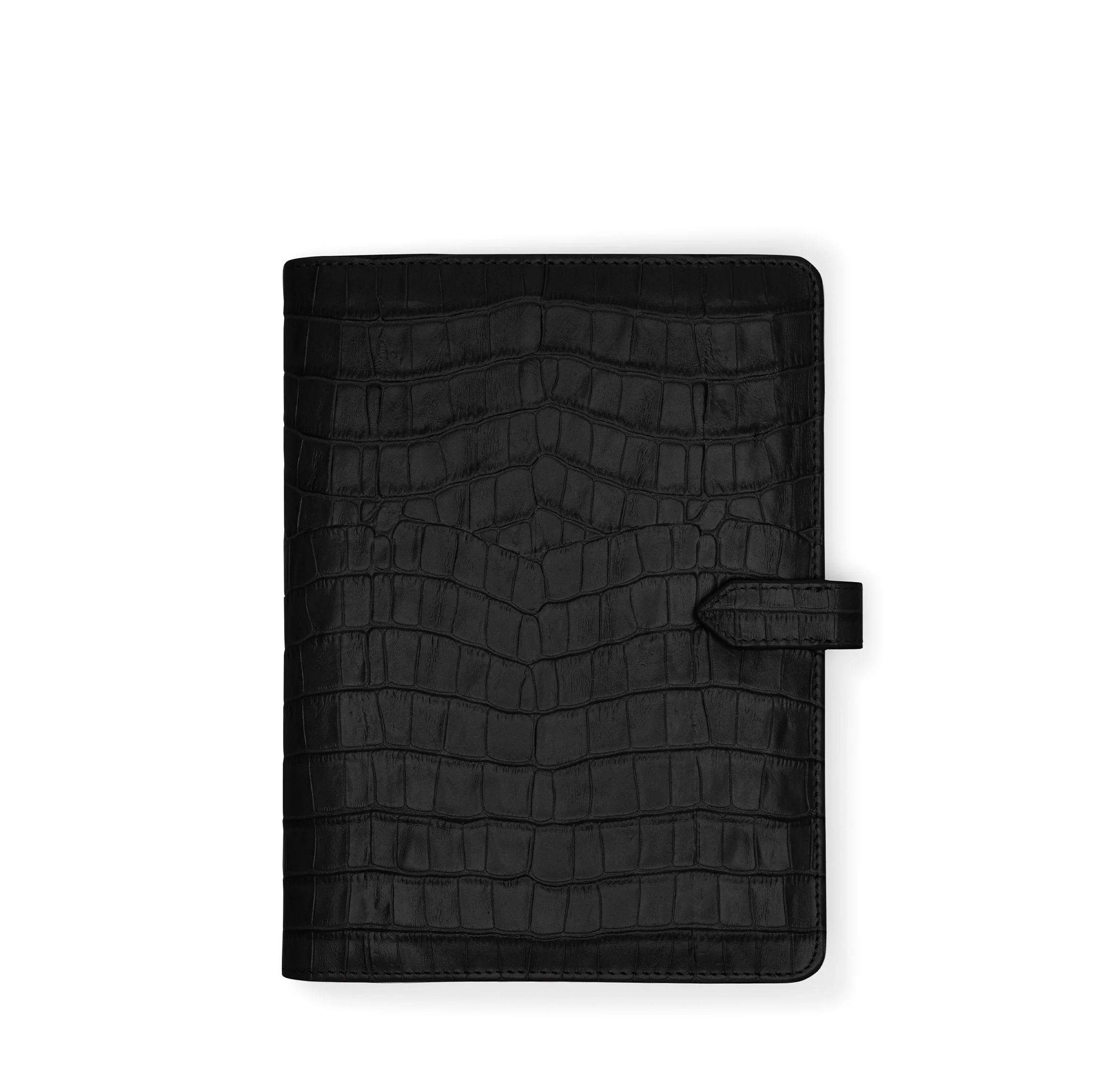 A5 Junior Snap Padfolio Black Croc - Image 2