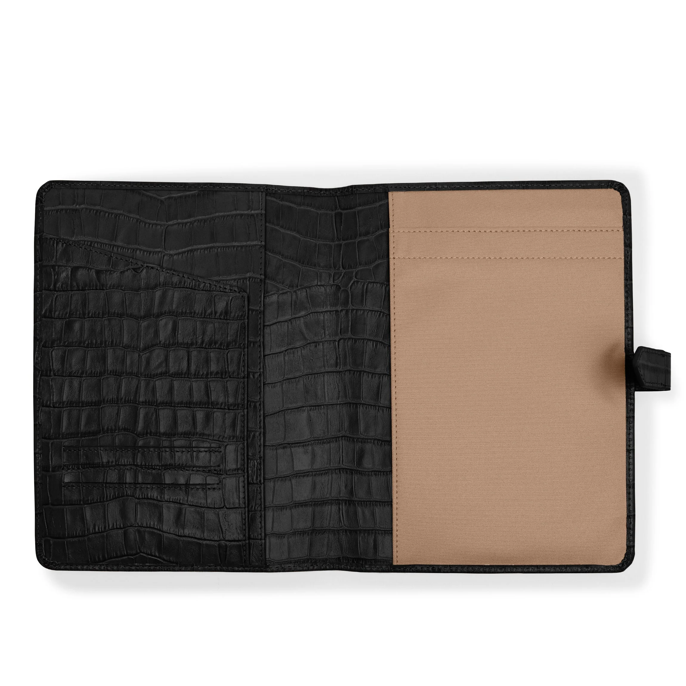 A5 Junior Snap Padfolio Black Croc - Image 4