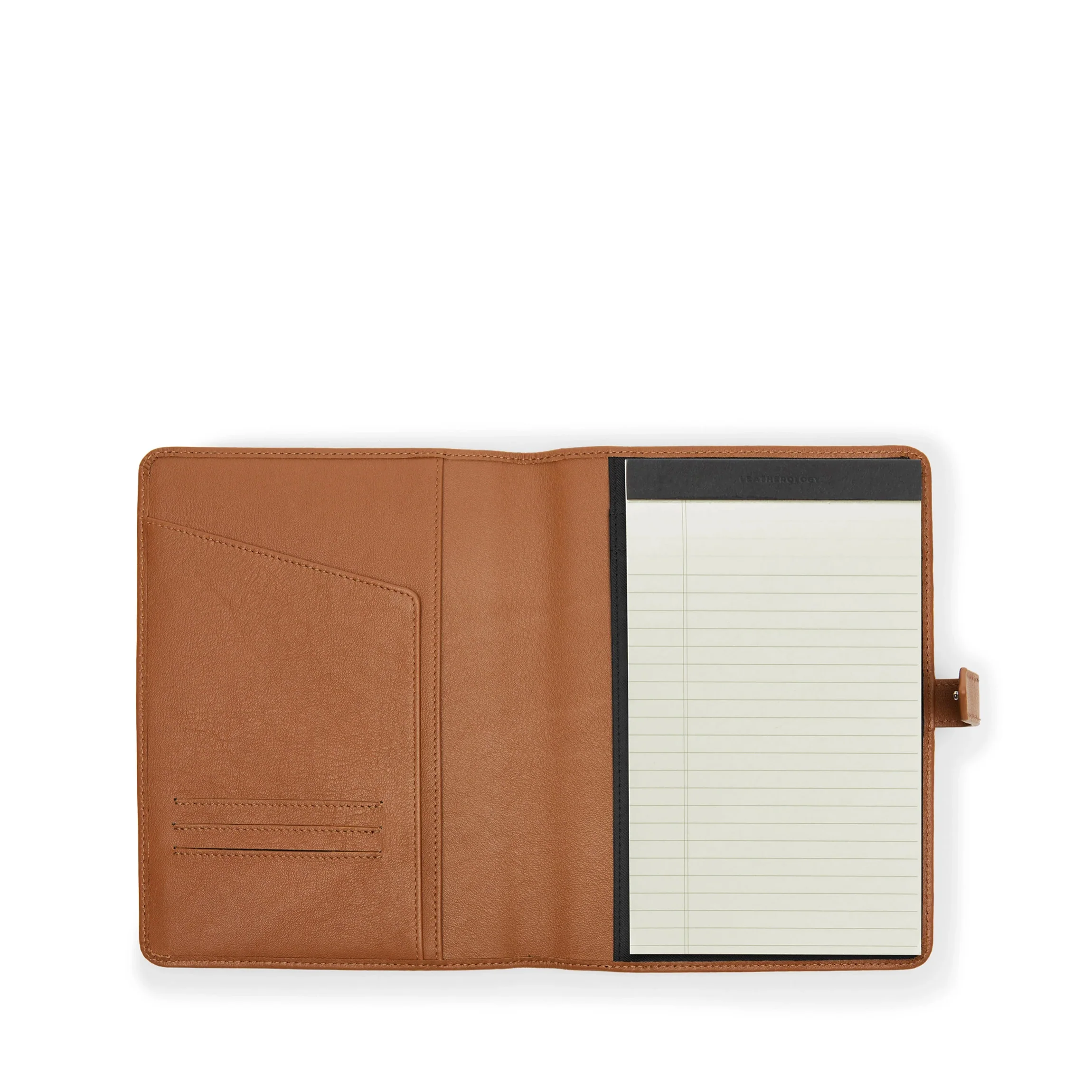 A5 Junior Snap Padfolio Cognac