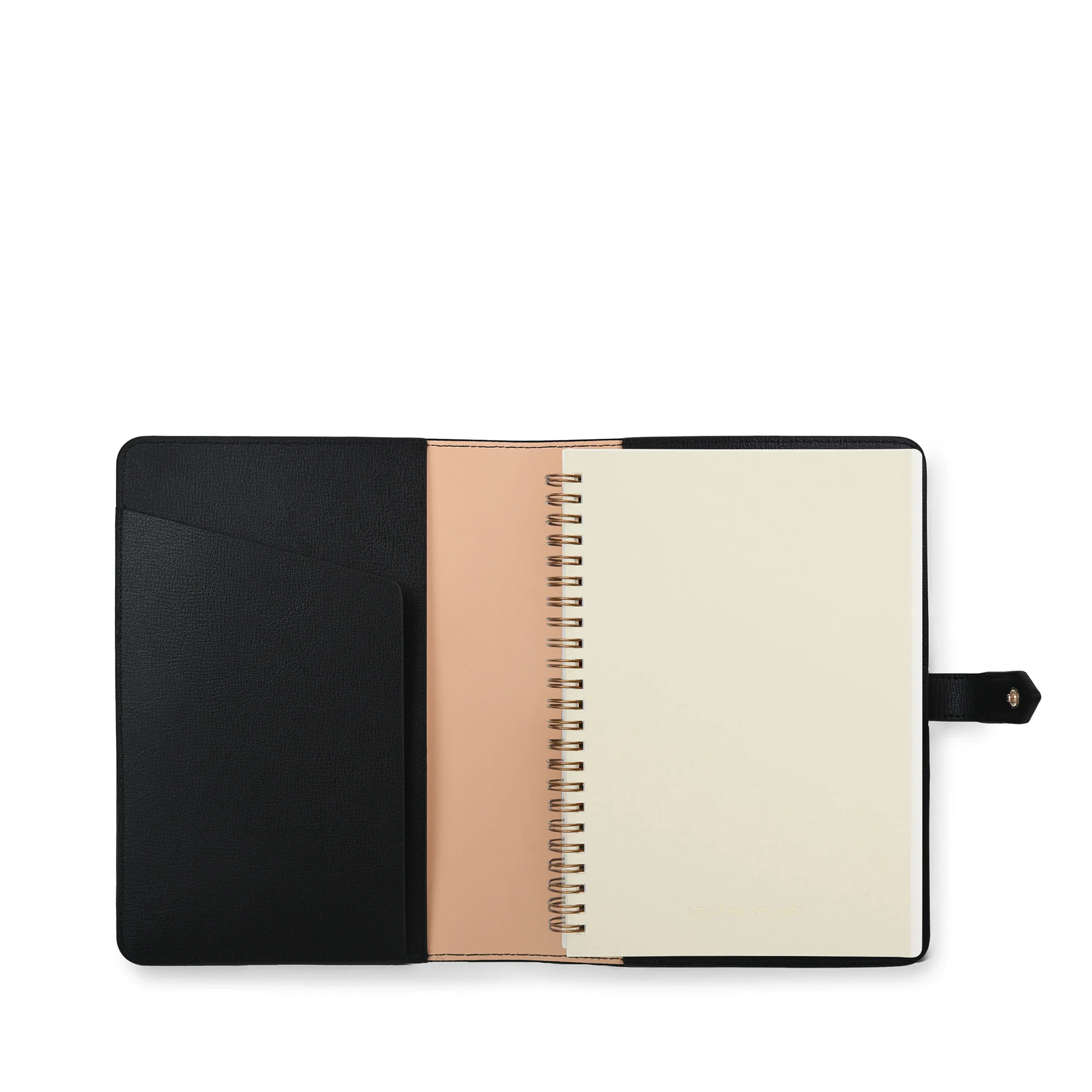 A5 Snap Spiral Journal Double-Sided Black/Natural