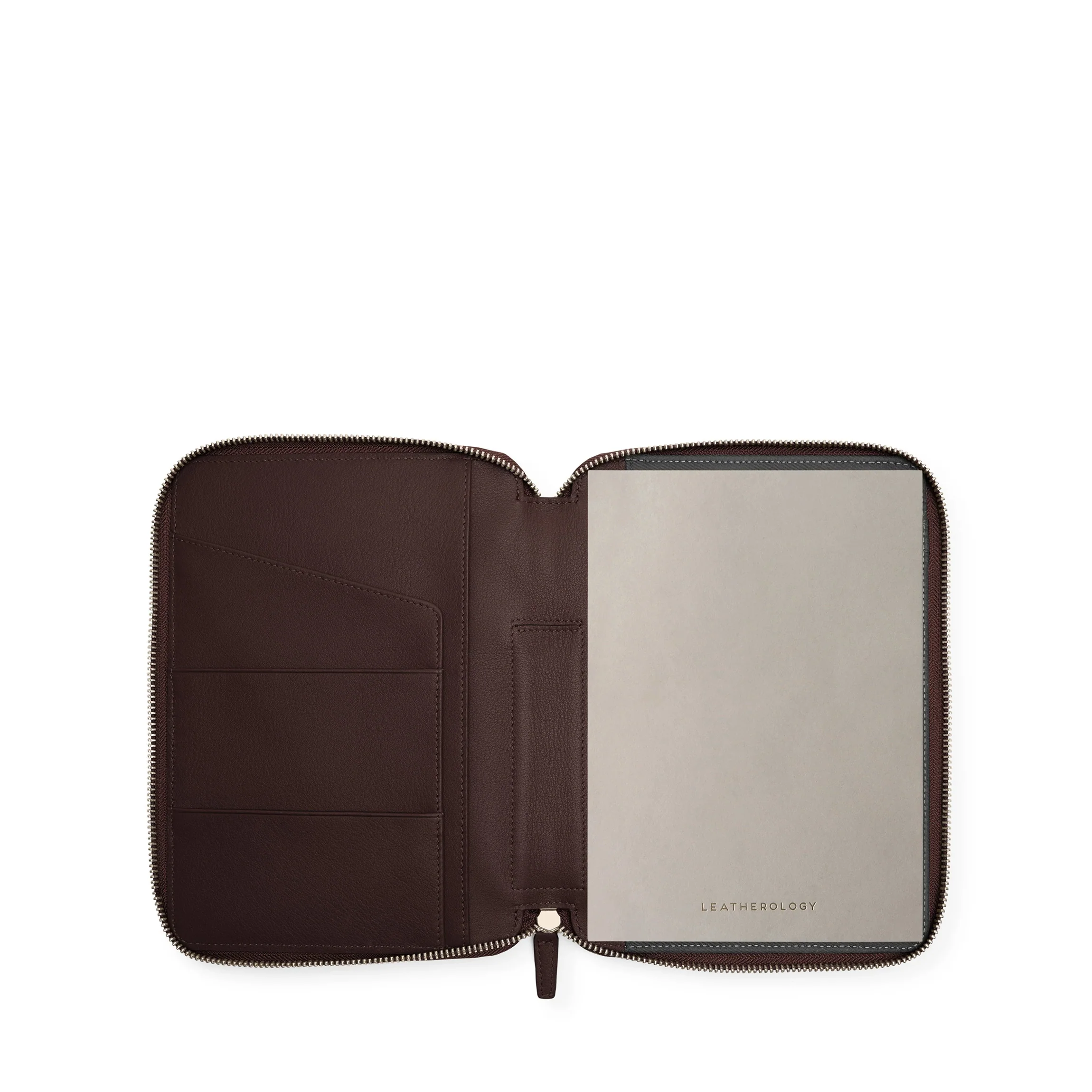 A5 Zippered Journal Brown