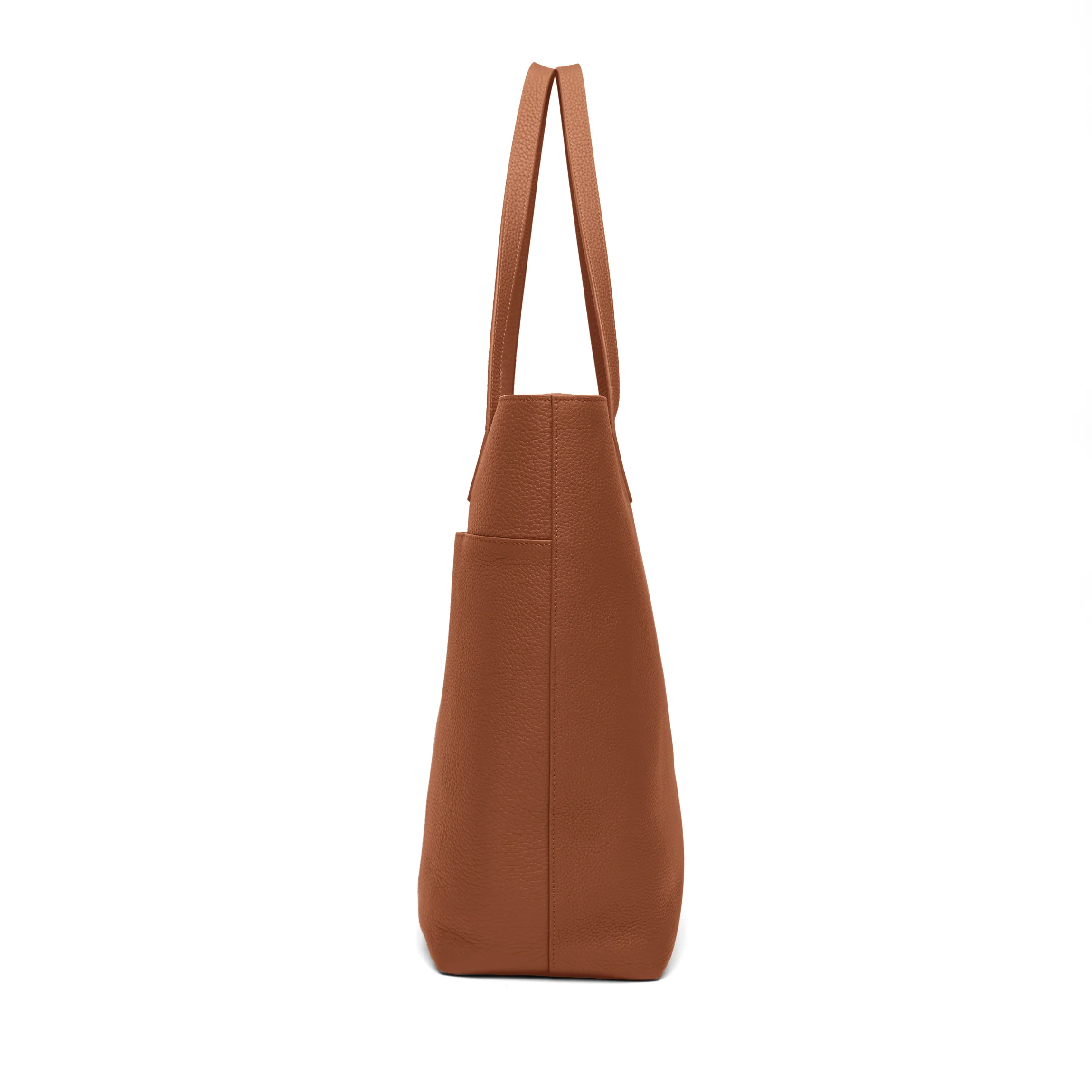 Alex Vertical Work Tote Saddle Brown - Image 3