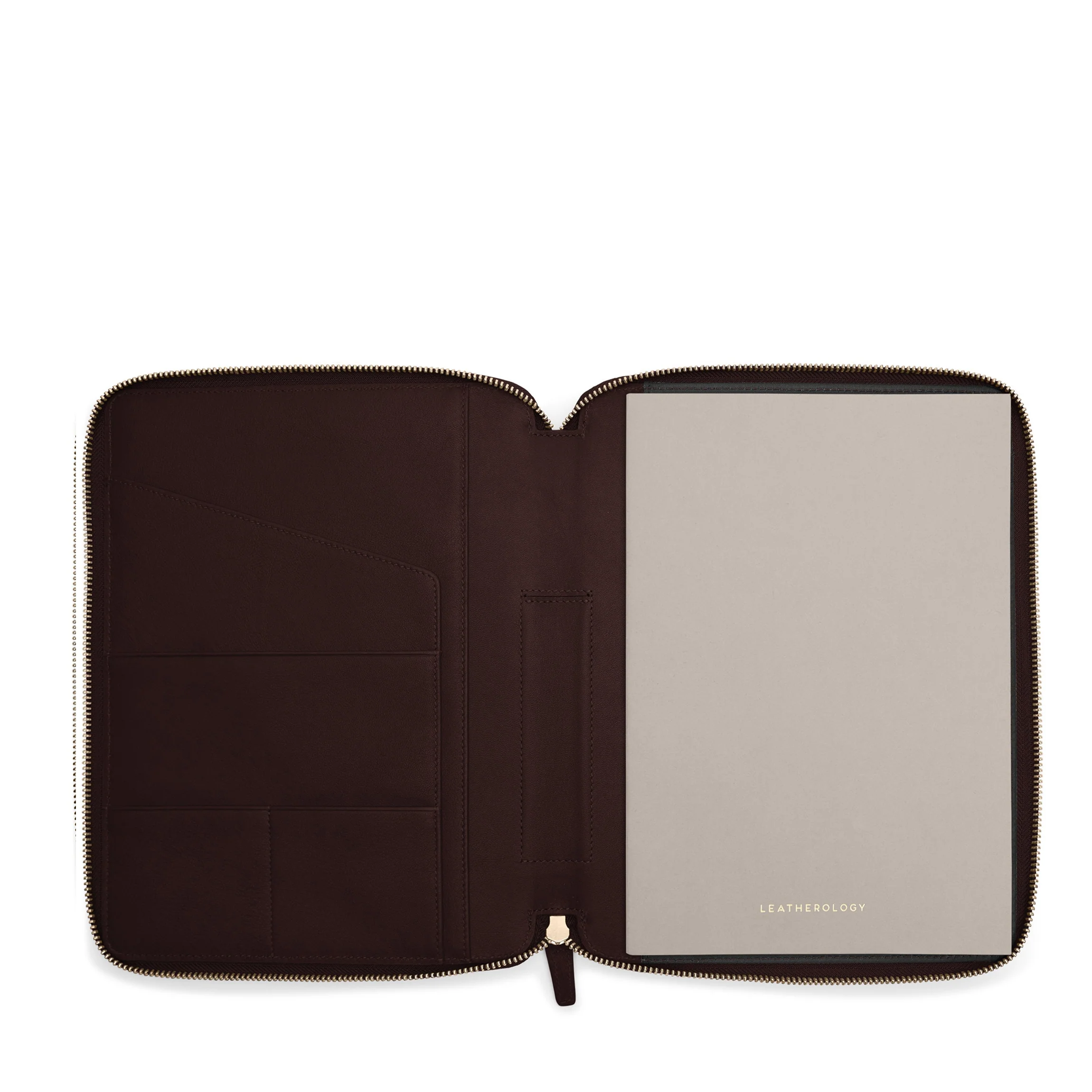 B5 Composition Zippered Journal Brown