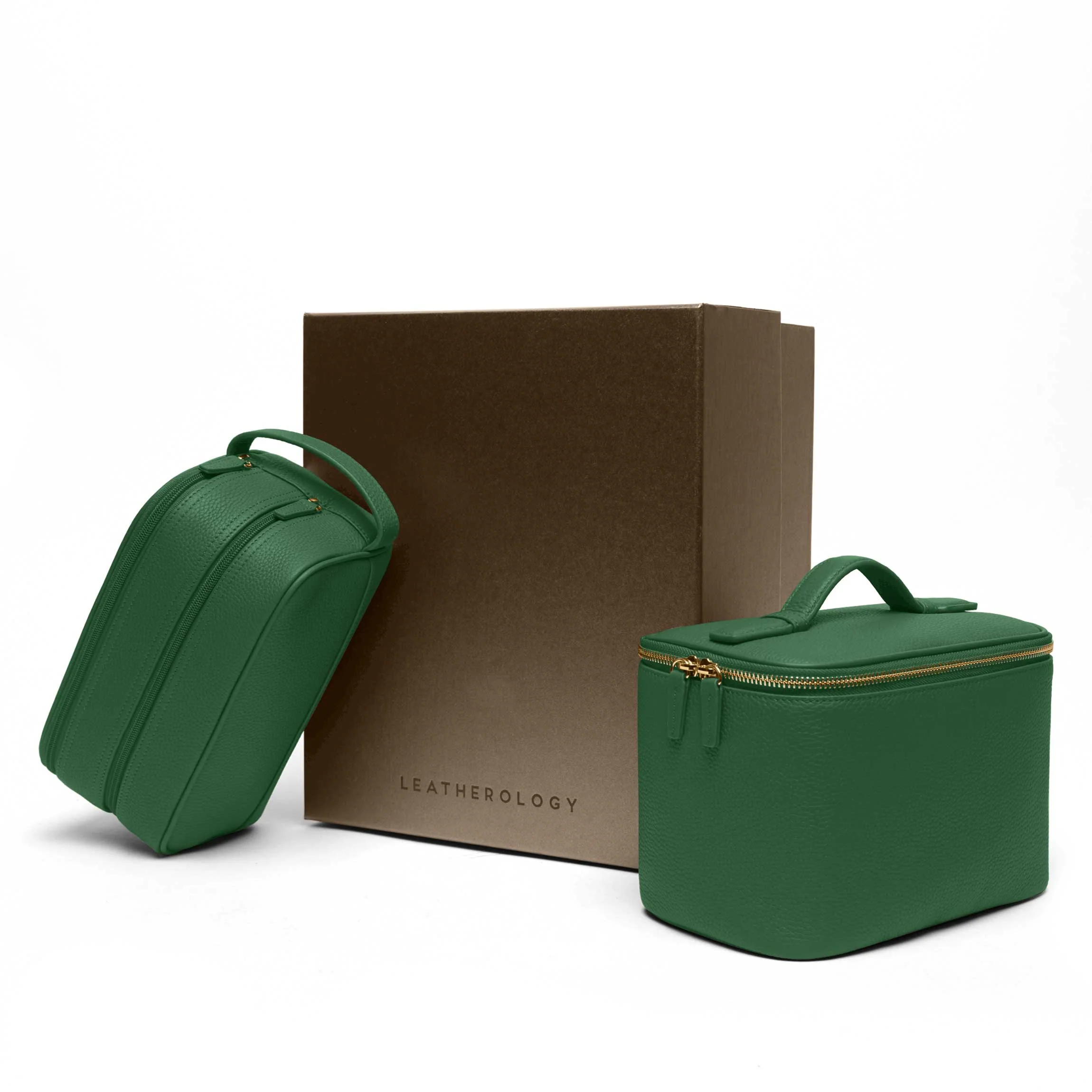 Couple's Toiletry Bag Gift Set Fairway Green