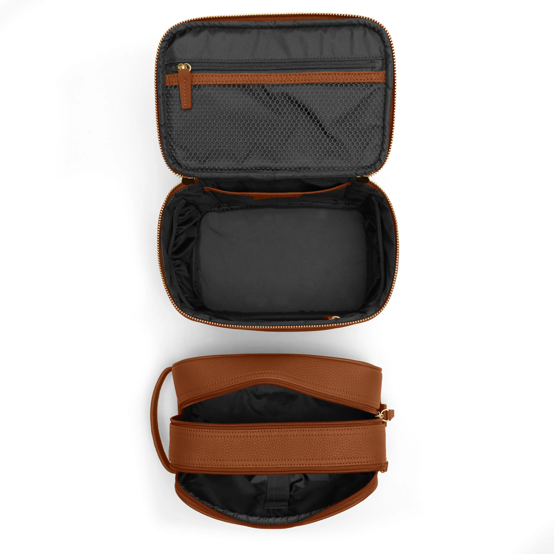 Couple's Toiletry Bag Gift Set Saddle Brown - Image 4