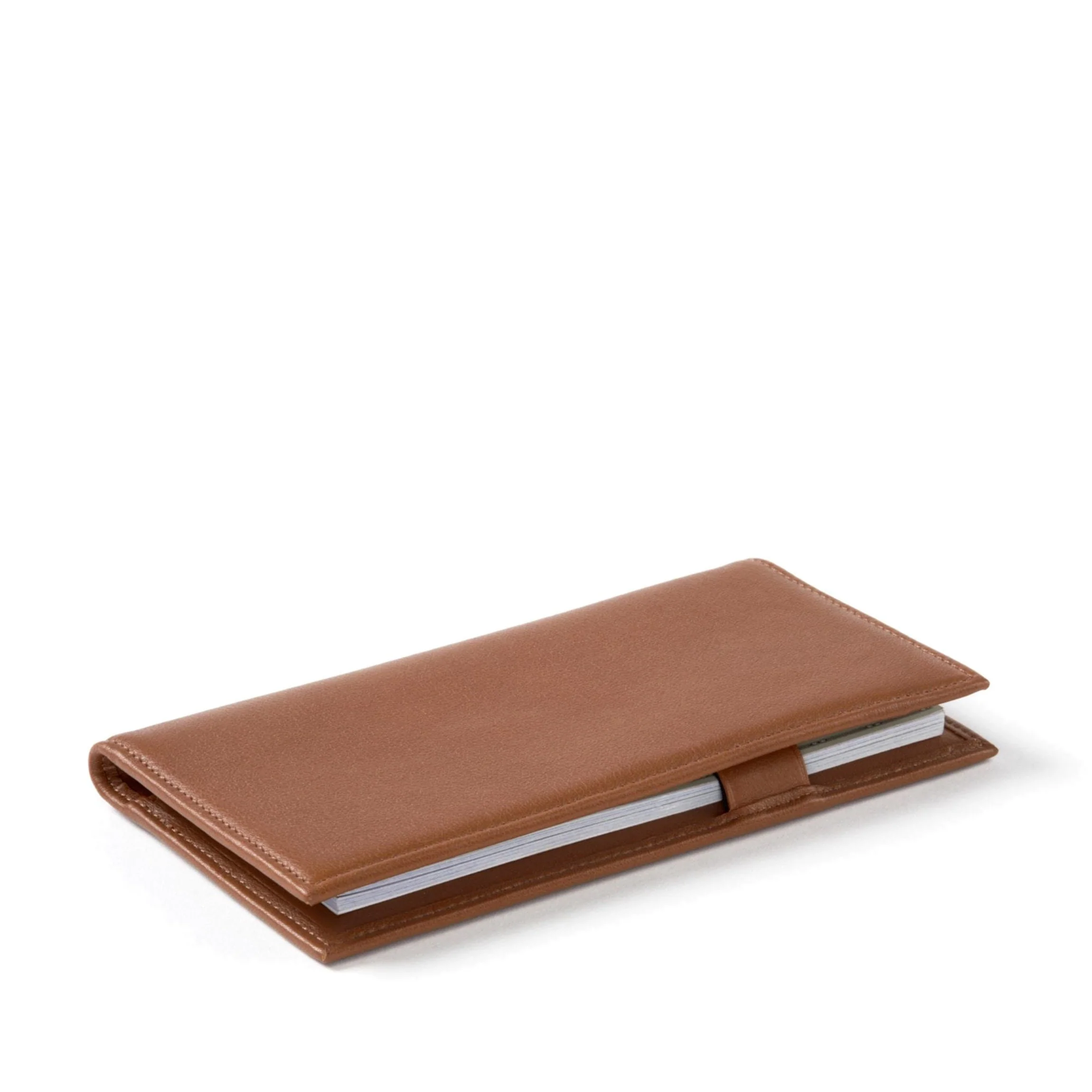 Deluxe Checkbook Cover with Divider Cognac - Image 2
