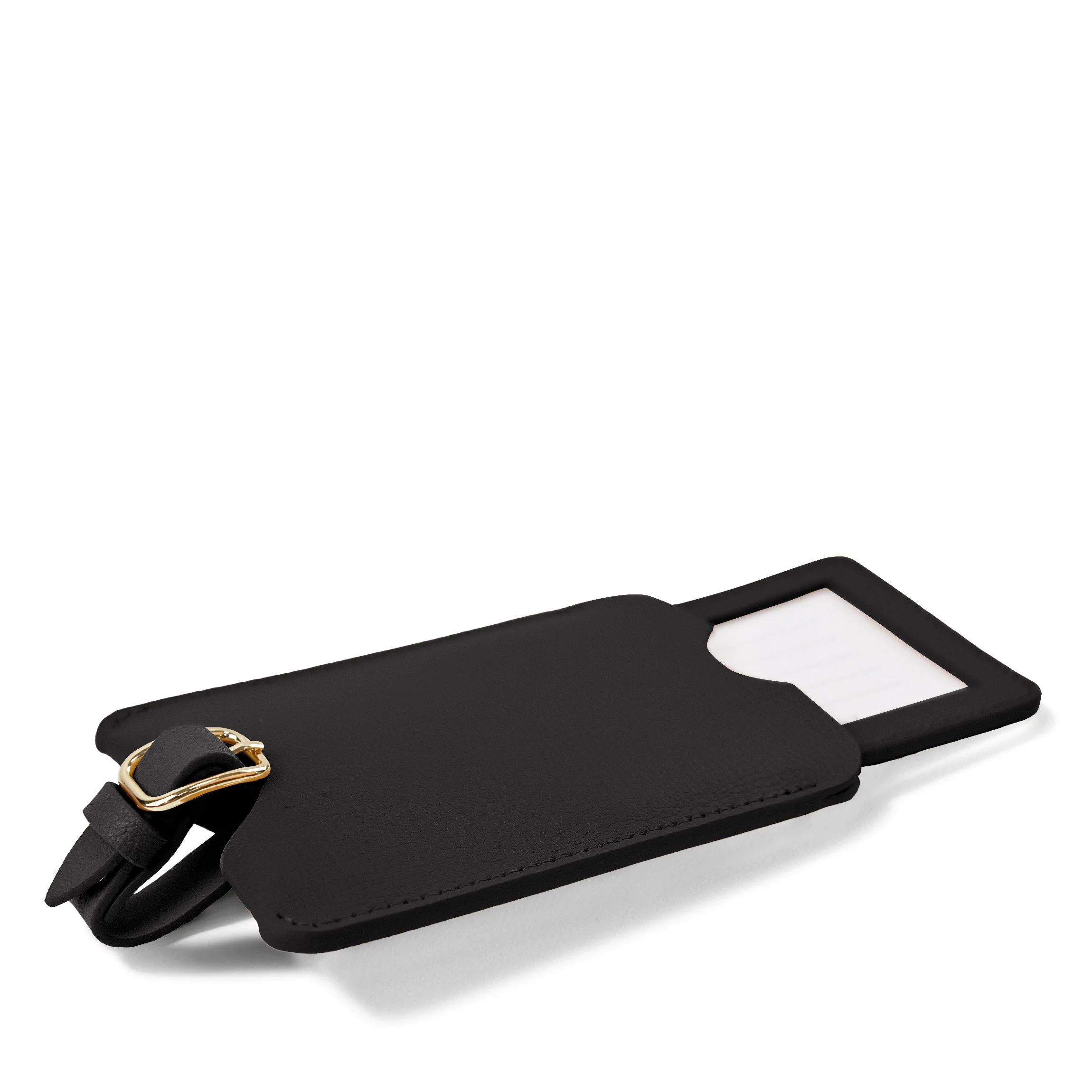 Deluxe Luggage Tag Double-Sided Black/Natural - Image 2