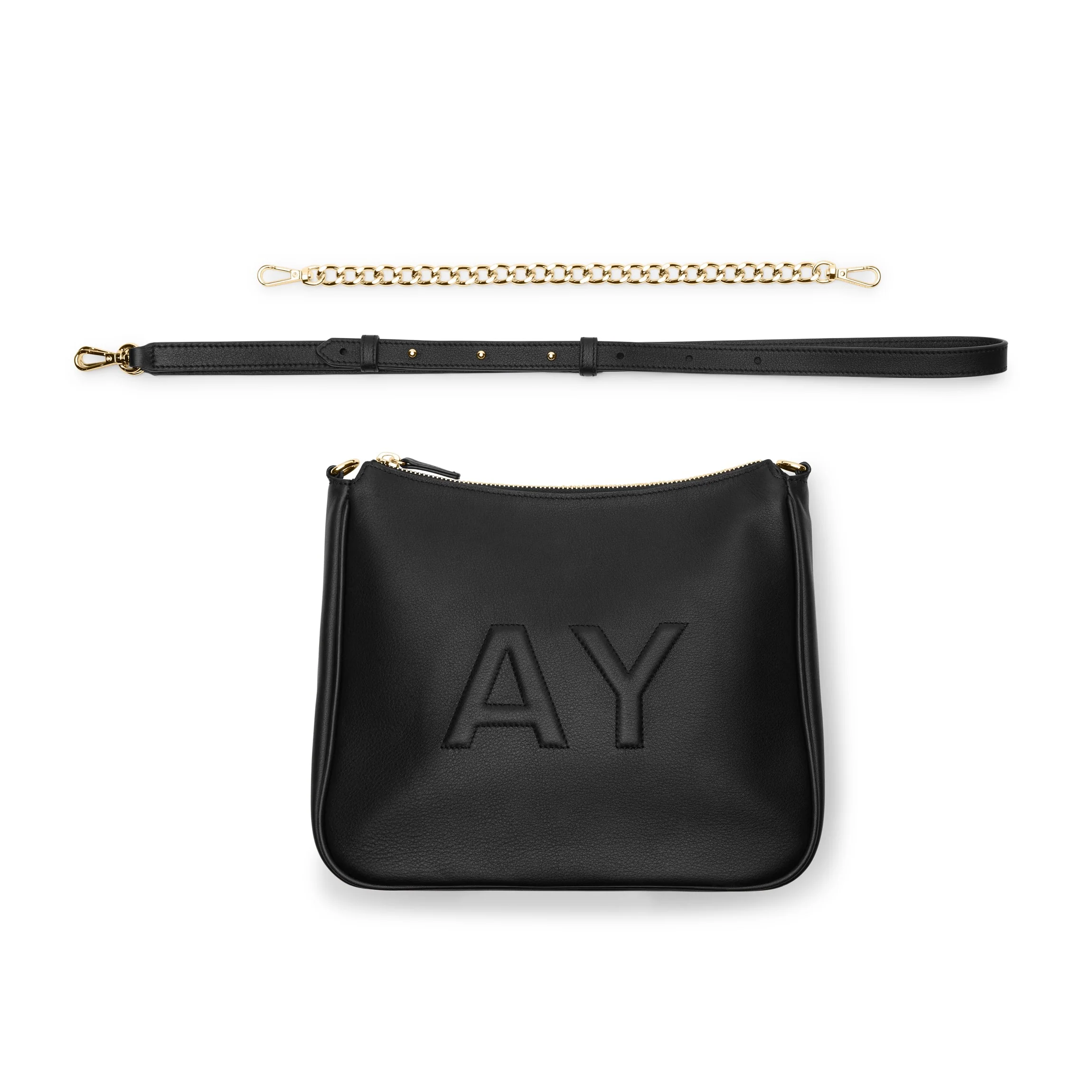 Greta Chain Medium Crossbody Black Onyx - Image 10