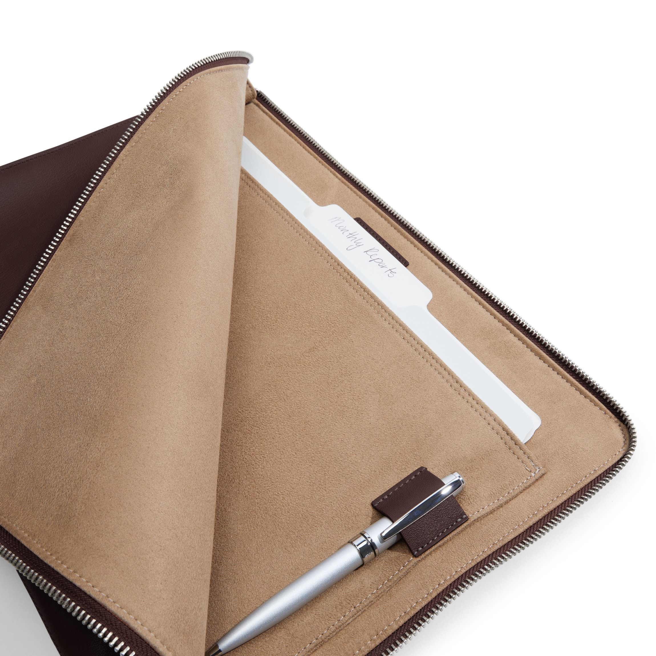 Gusseted Document and Laptop Holder Brown - Image 4