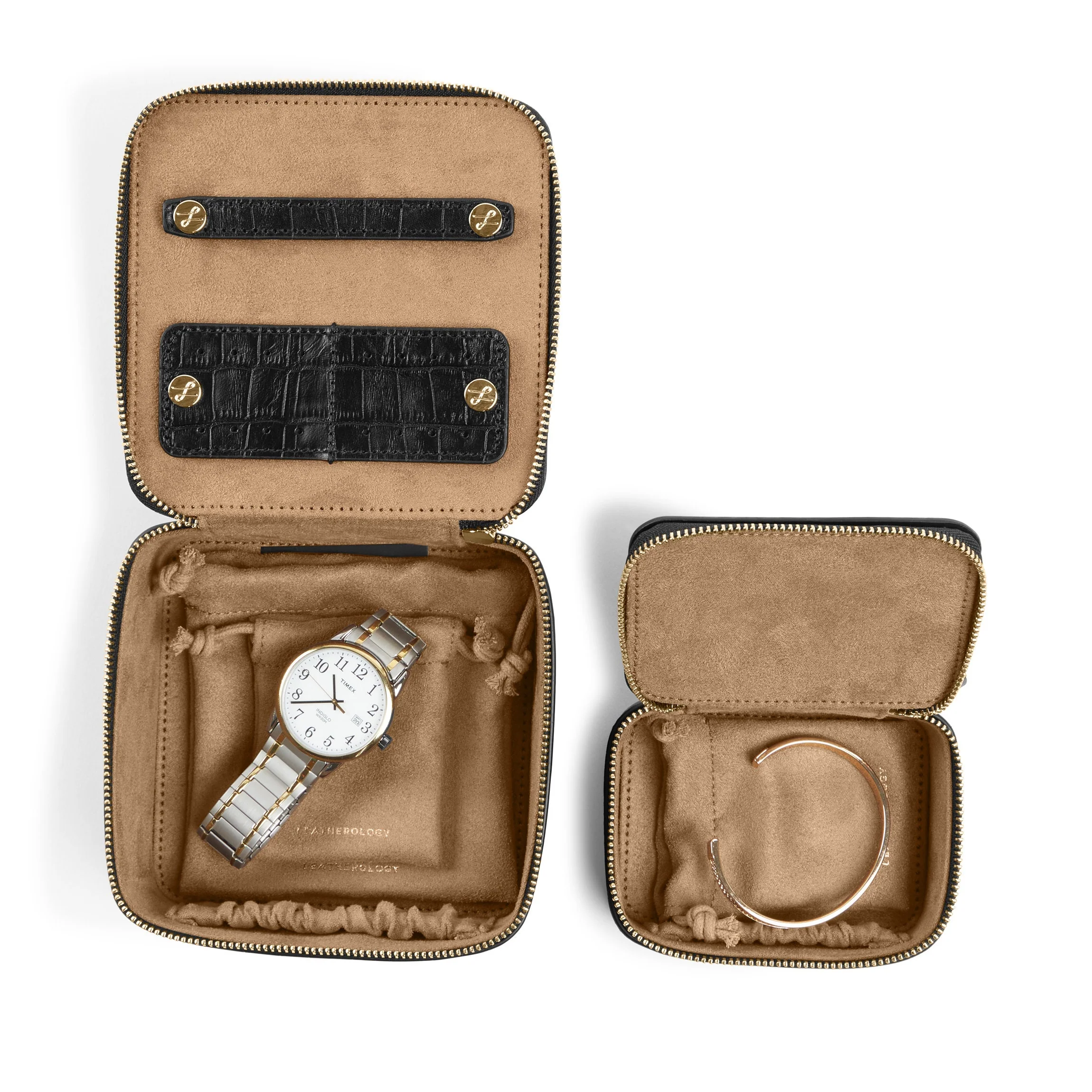 Jewelry Organizer Set Black Croc - Image 2