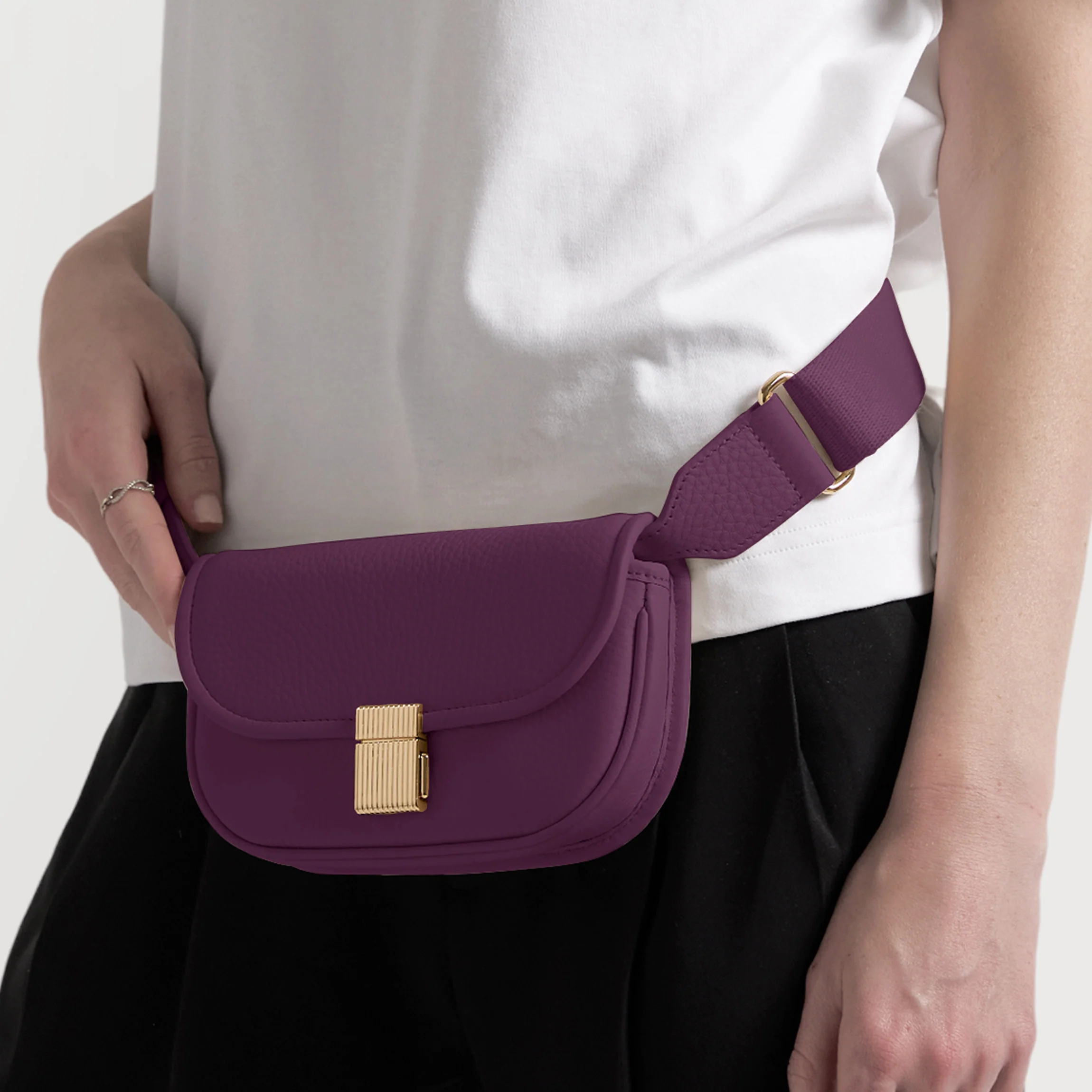Katy Mini Belt Bag Deep Plum - Image 3