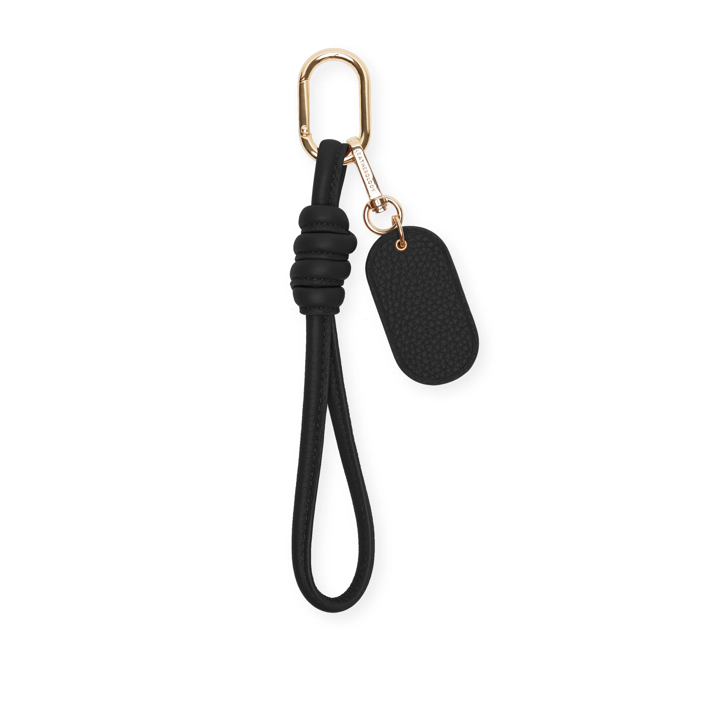 Knotted Keychain Black Pebble - Image 2