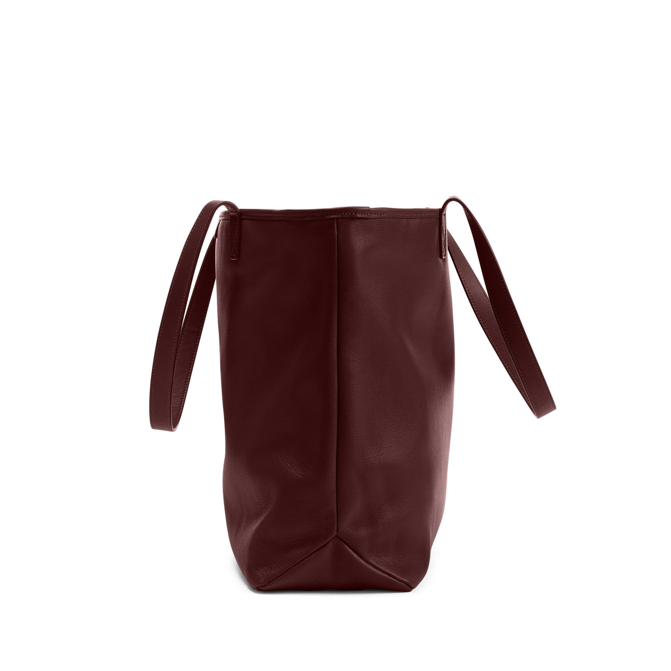 Large Zippered Downtown Tote Bordeaux - Image 2