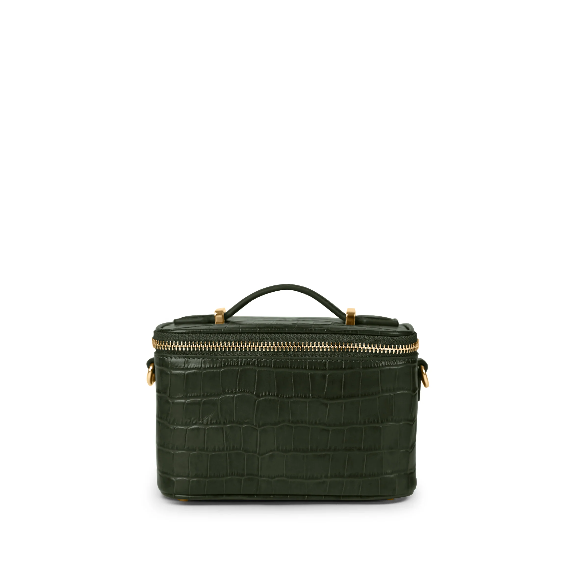 Maddie Micro Train Case Crossbody Forest Croc - Image 2