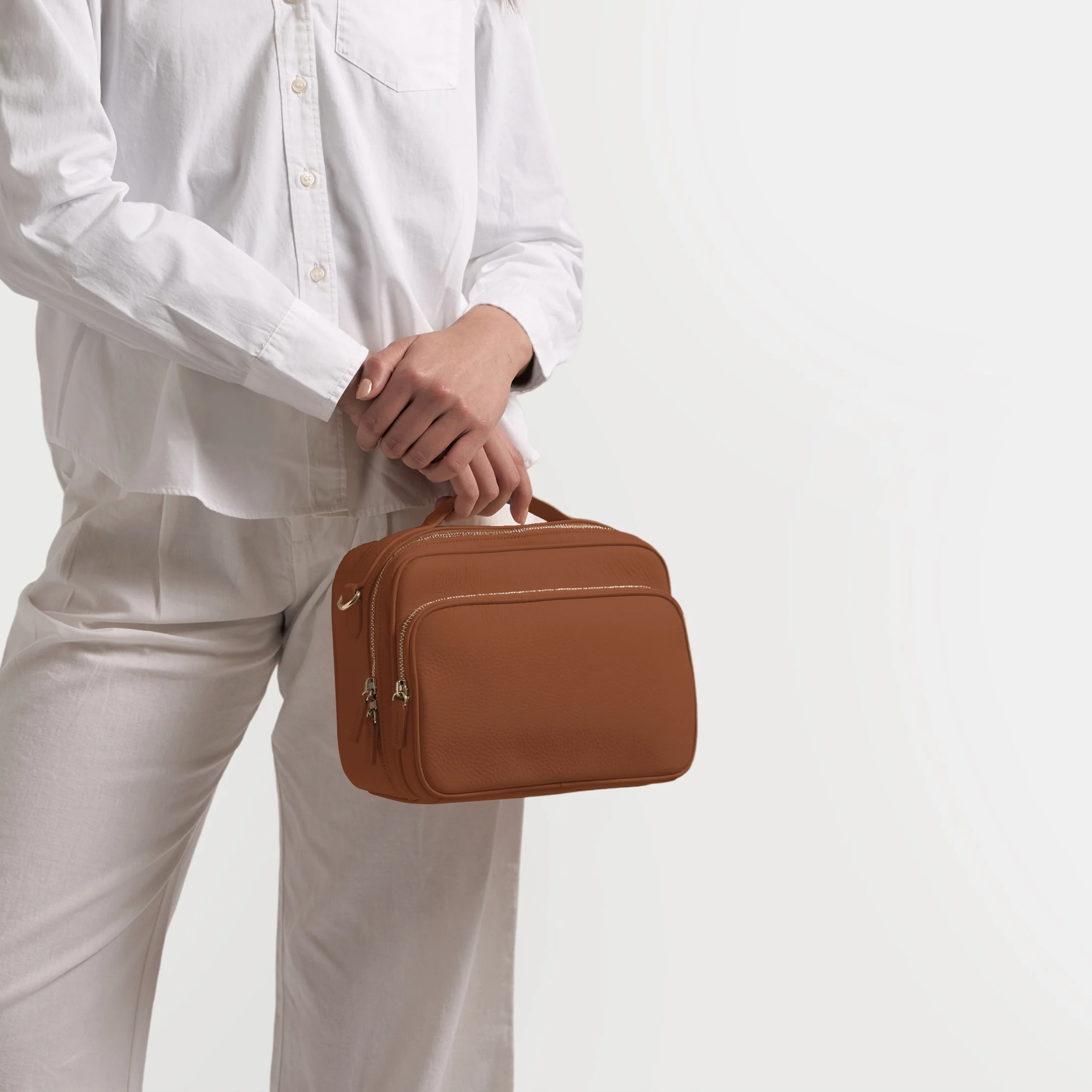 Meadow Large Satchel Saddle Brown - Image 3