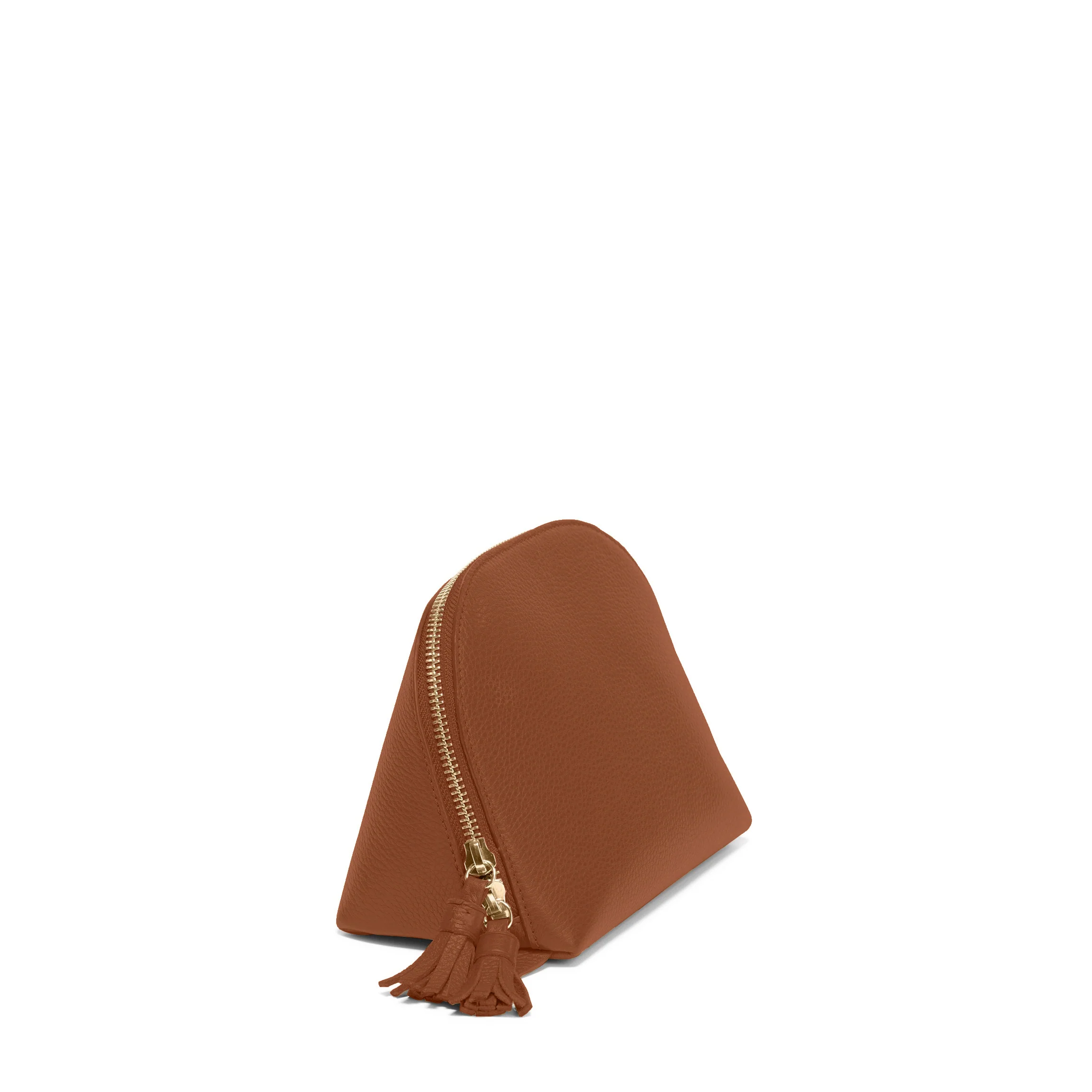 Medium Clamshell Makeup Bag Saddle Brown - Image 2