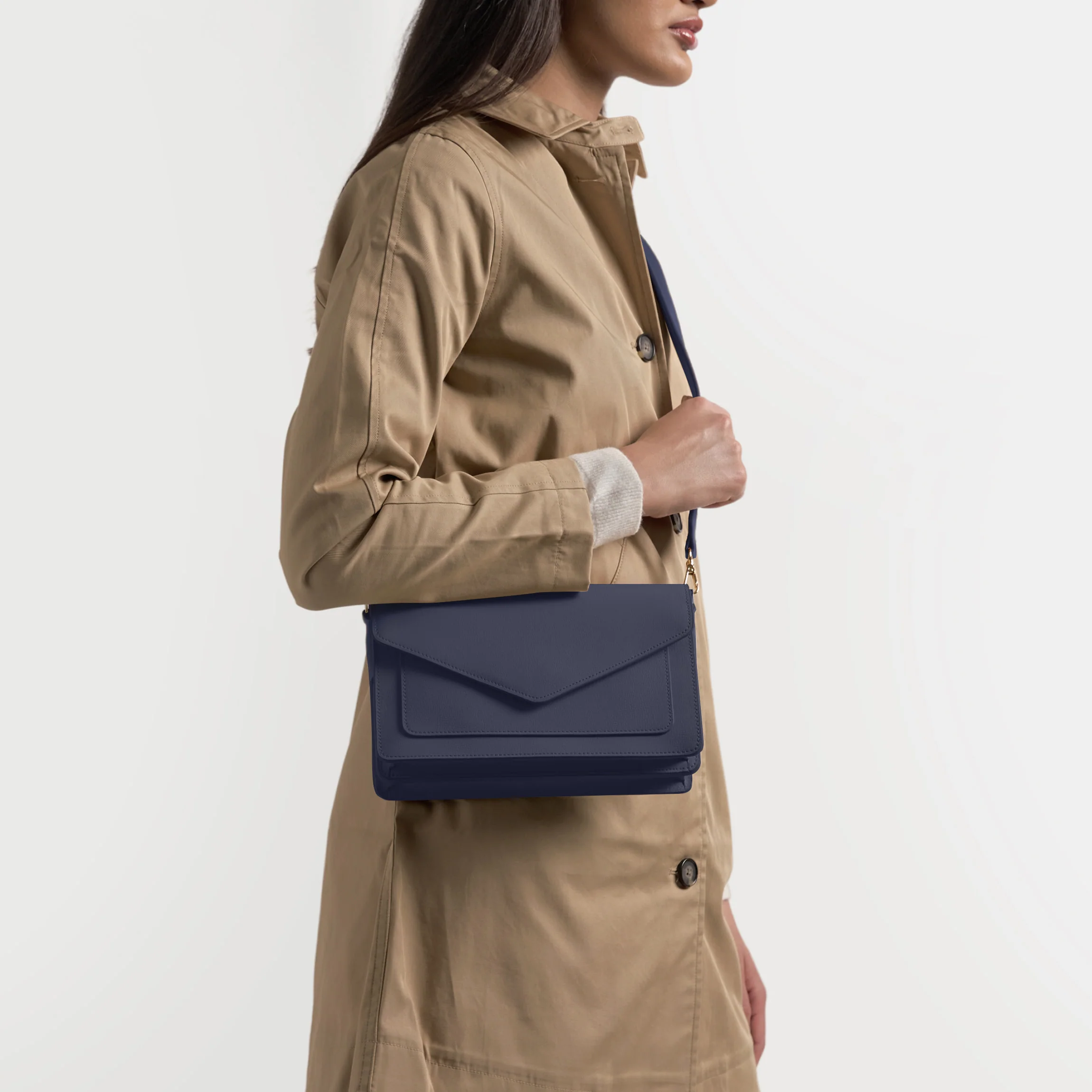 Medium Willow Envelope Bag Midnight Blue - Image 2