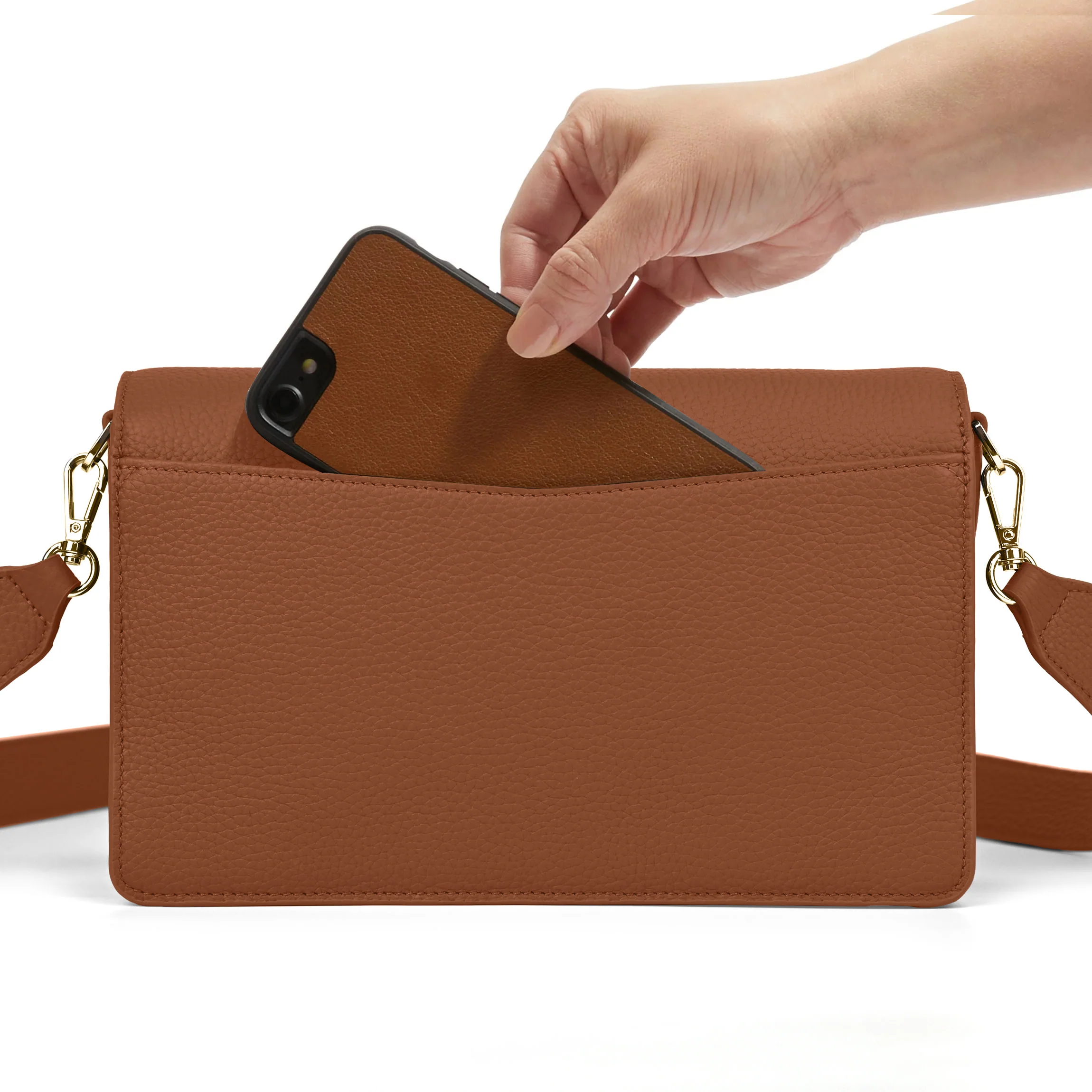 Medium Willow Envelope Bag Saddle Brown - Image 6