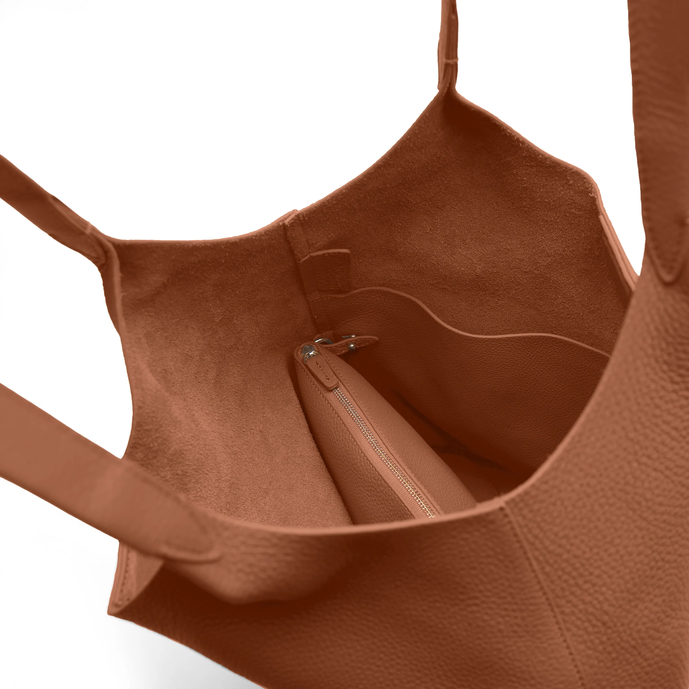Mia Large Shopper Tote Saddle Brown - Image 3