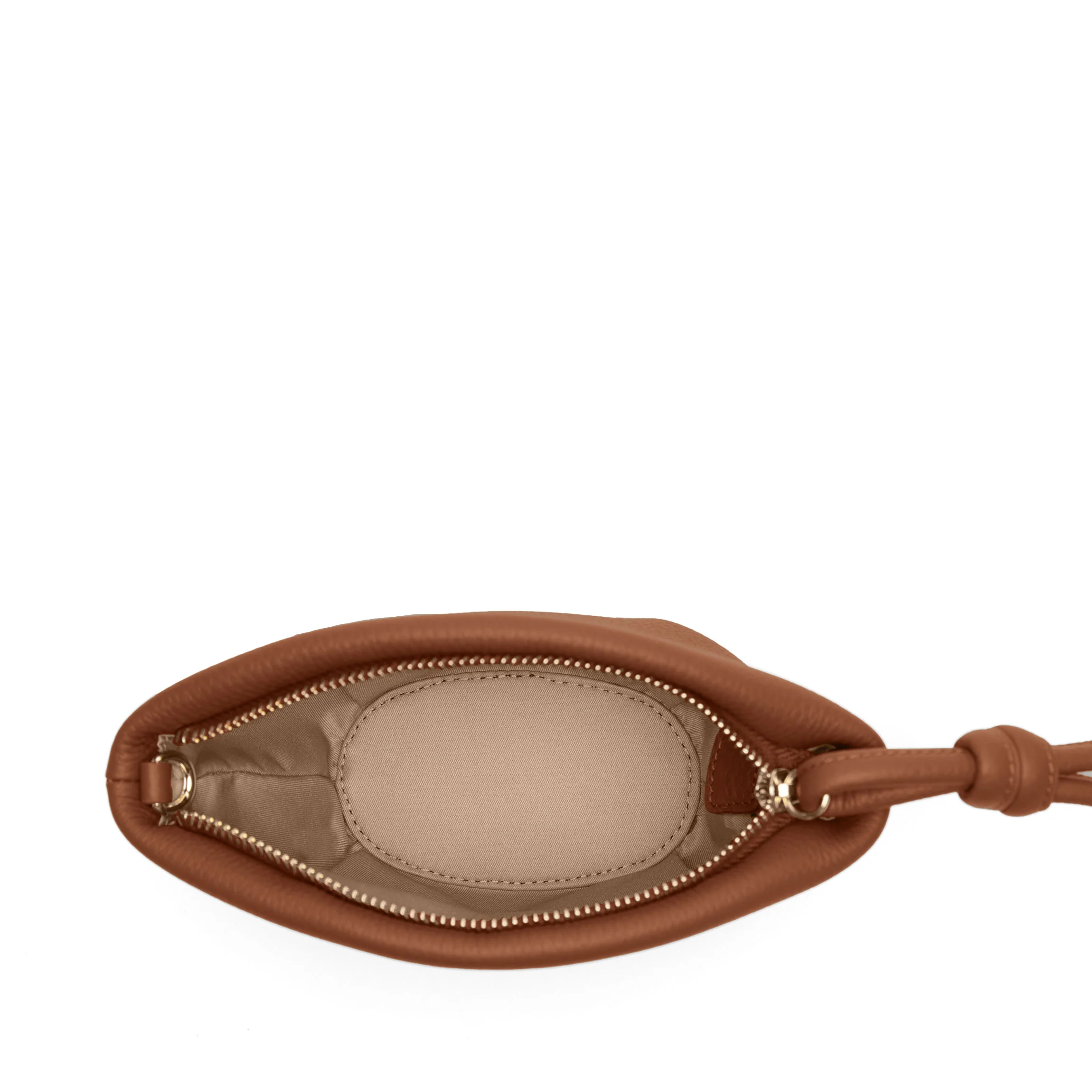 Petite Dumpling Pouch Saddle Brown - Image 4