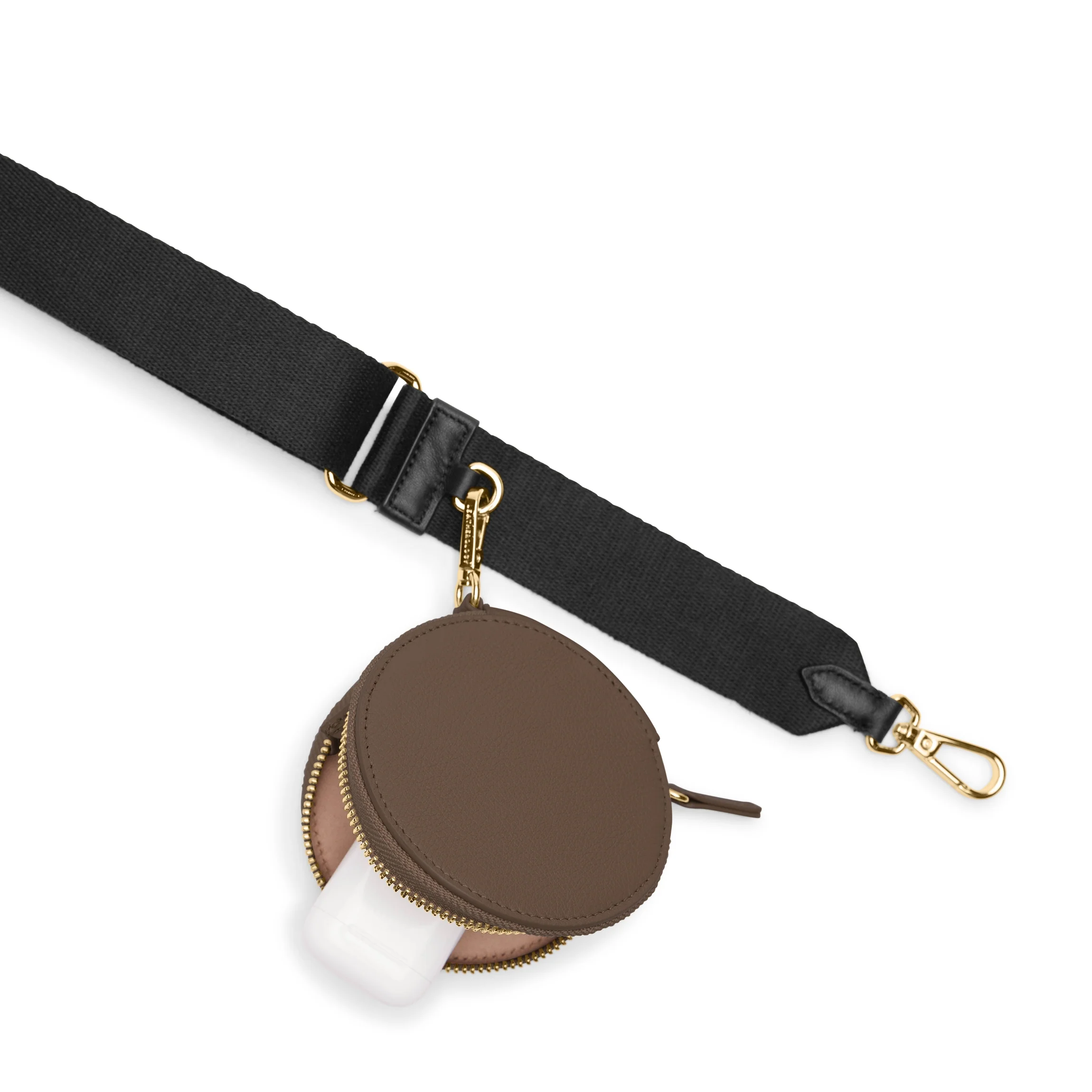 Portable Wristlet Round Pouch Cocoa - Image 6