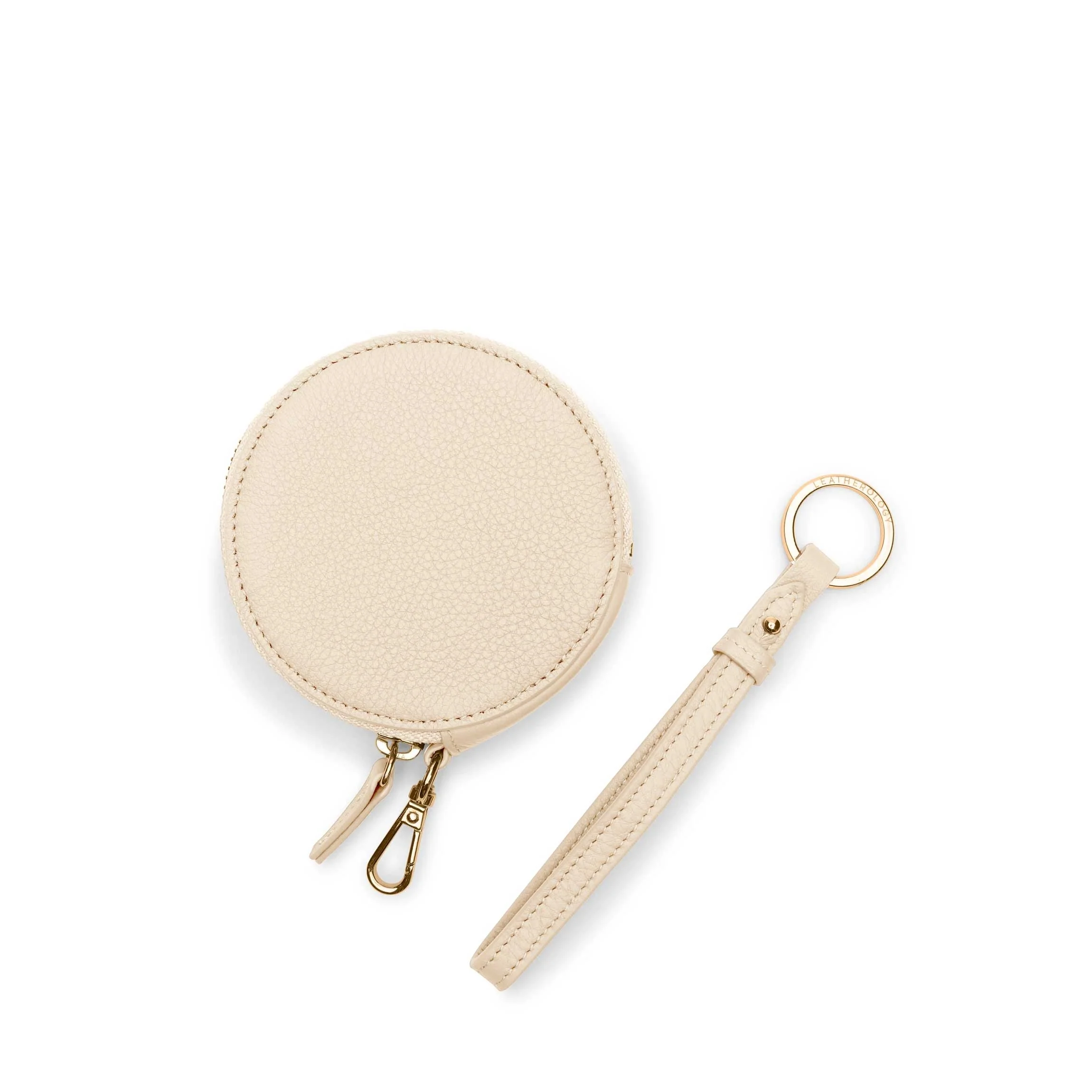 Portable Wristlet Round Pouch Sand - Image 3
