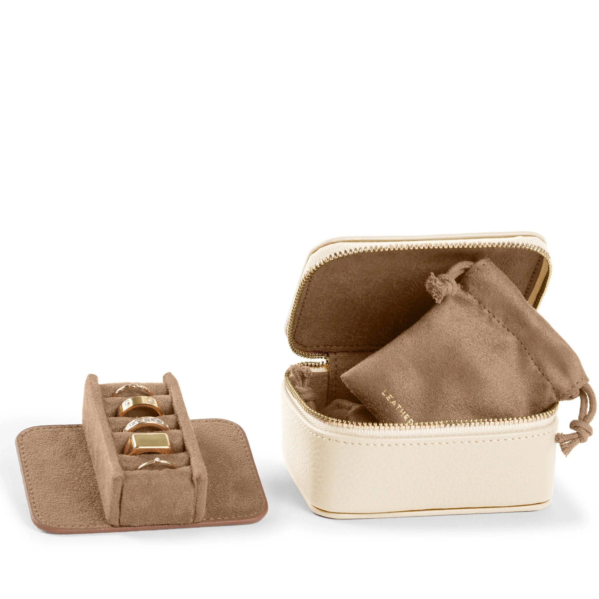 Small Jewelry Ring Box Sand - Image 2