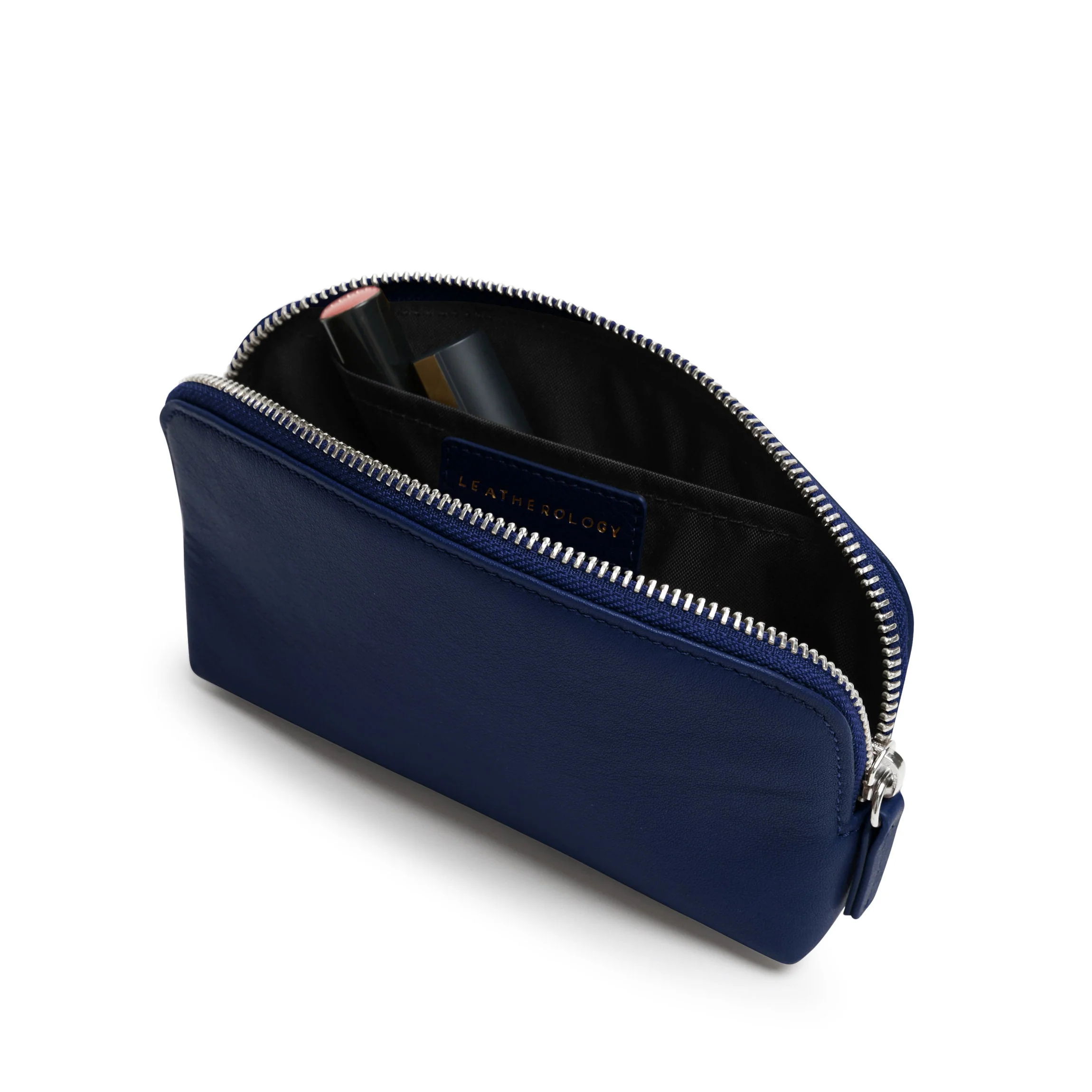 Small Makeup Pouch Navy Blue - Image 3