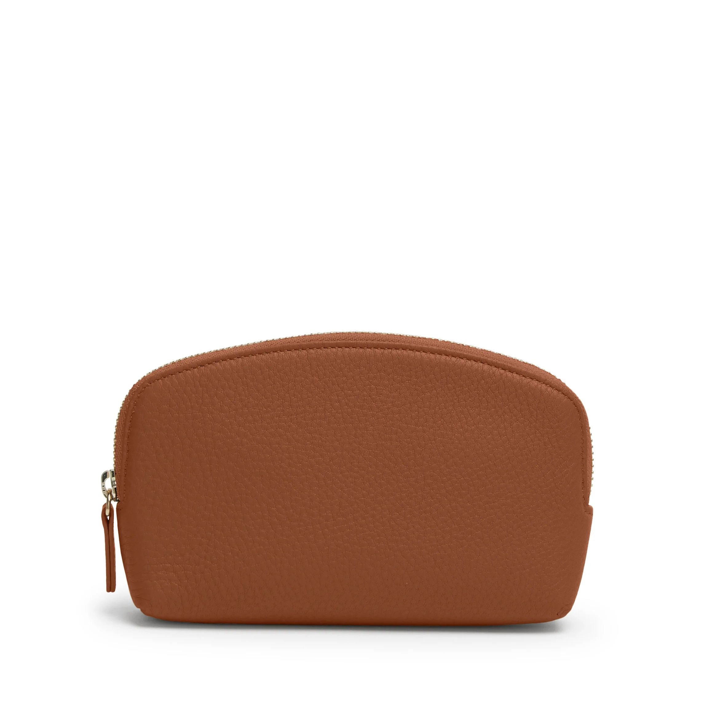 Small Makeup Pouch Saddle Brown