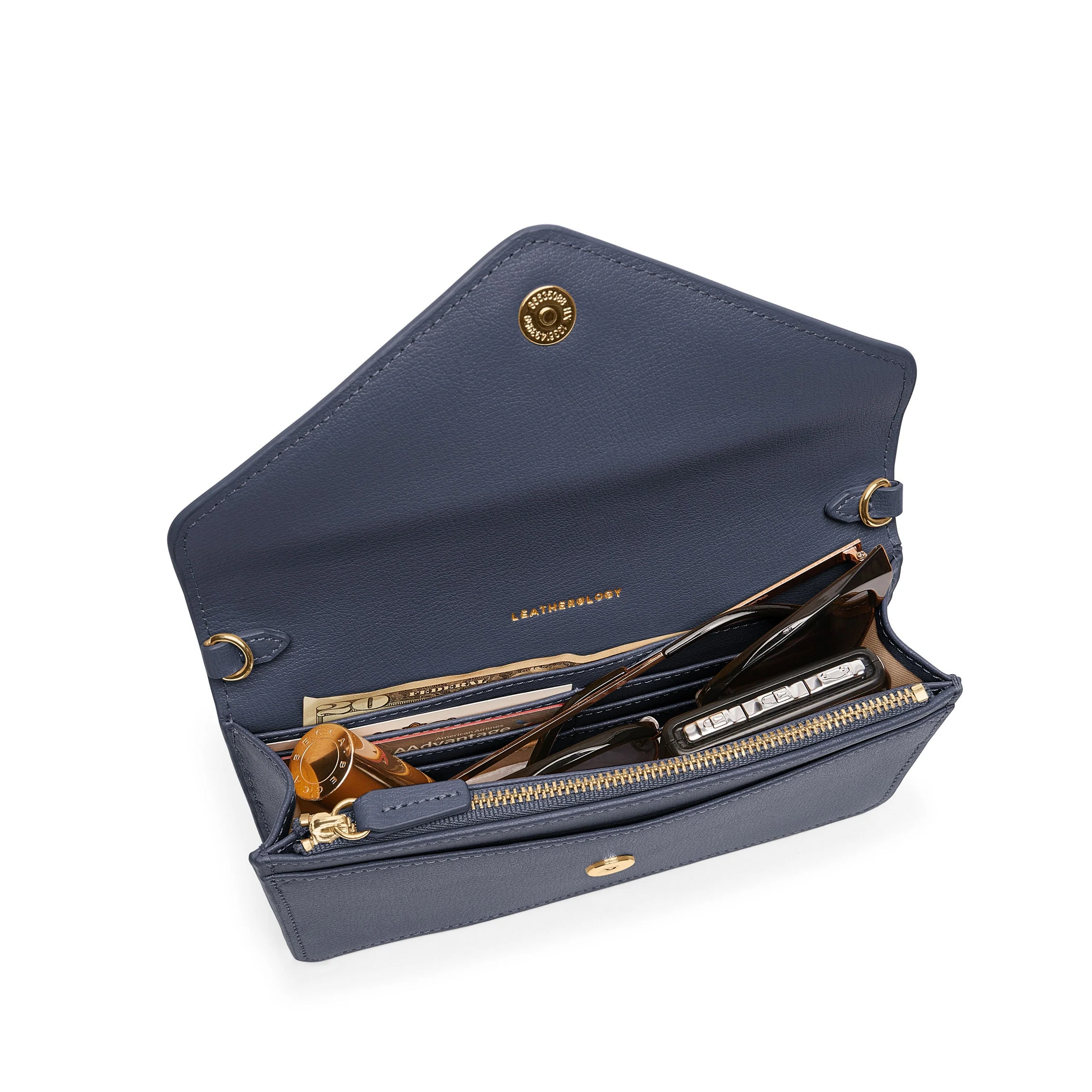 Small Willow Wallet on a Chain Midnight Blue - Image 6
