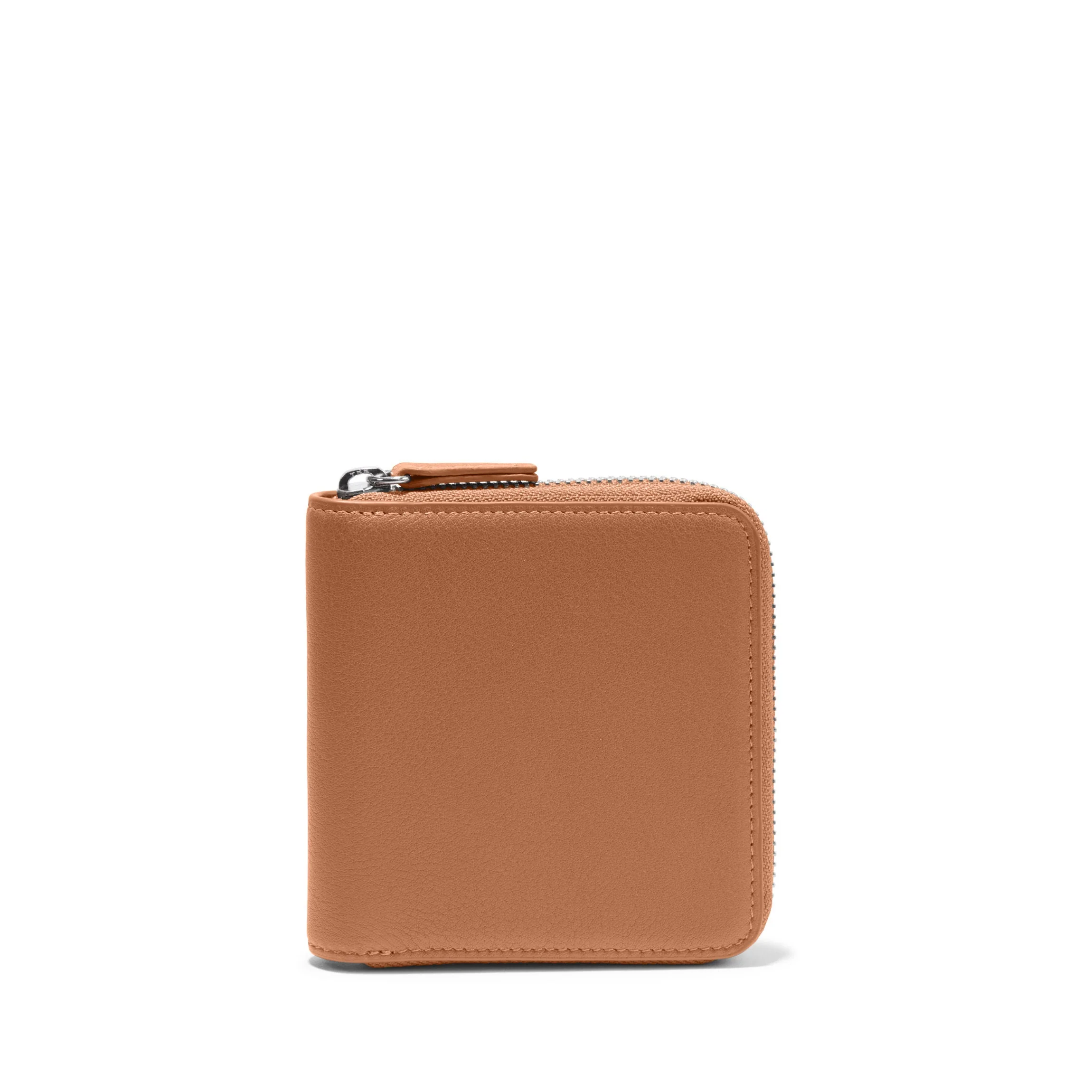 Small Zippered Wallet Cognac