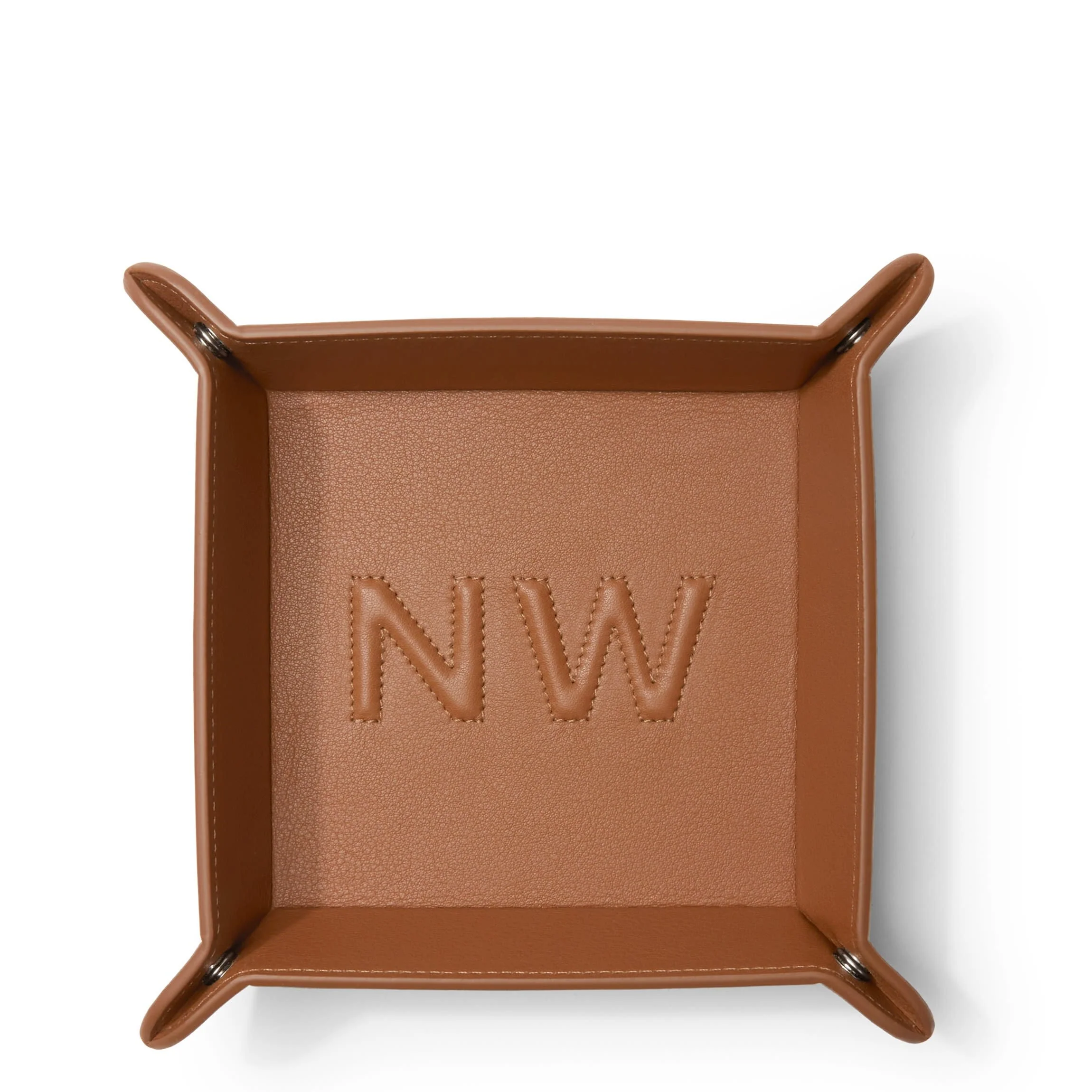 Square Valet Tray Cognac