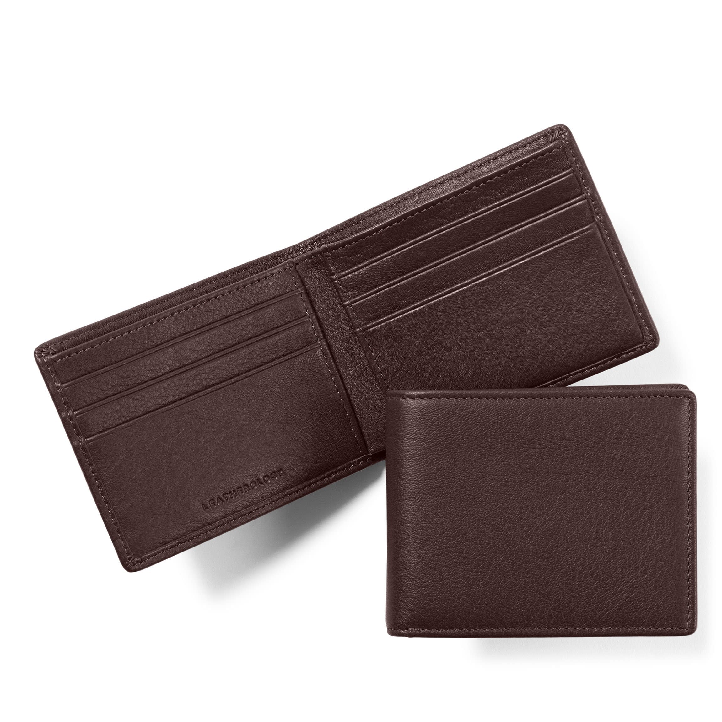 Thin Bifold Wallet Brown