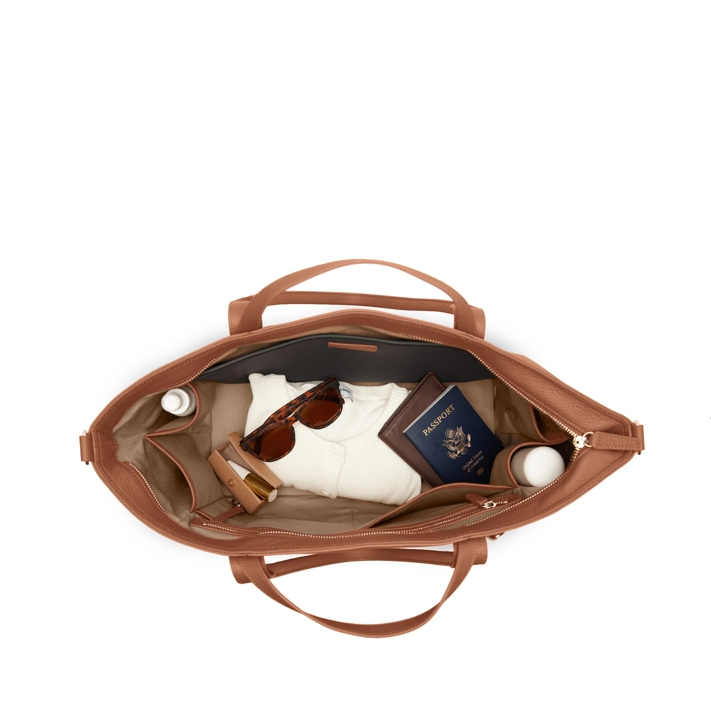 Transit Small Travel Tote Saddle Brown - Image 4
