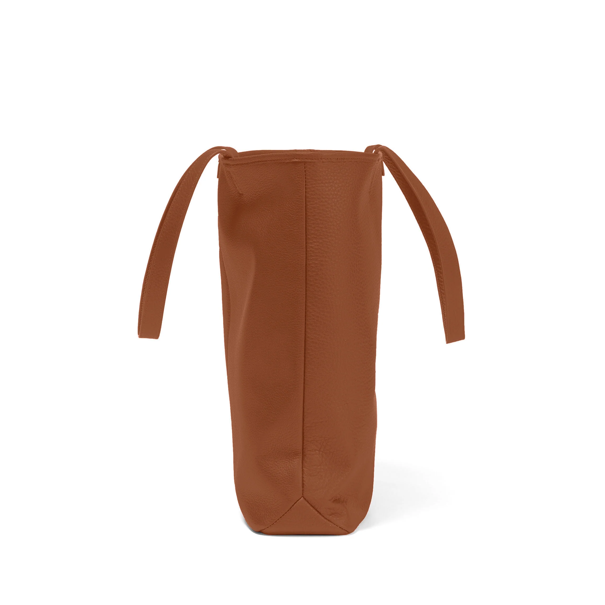 Uptown Vertical Tote Saddle Brown - Image 3