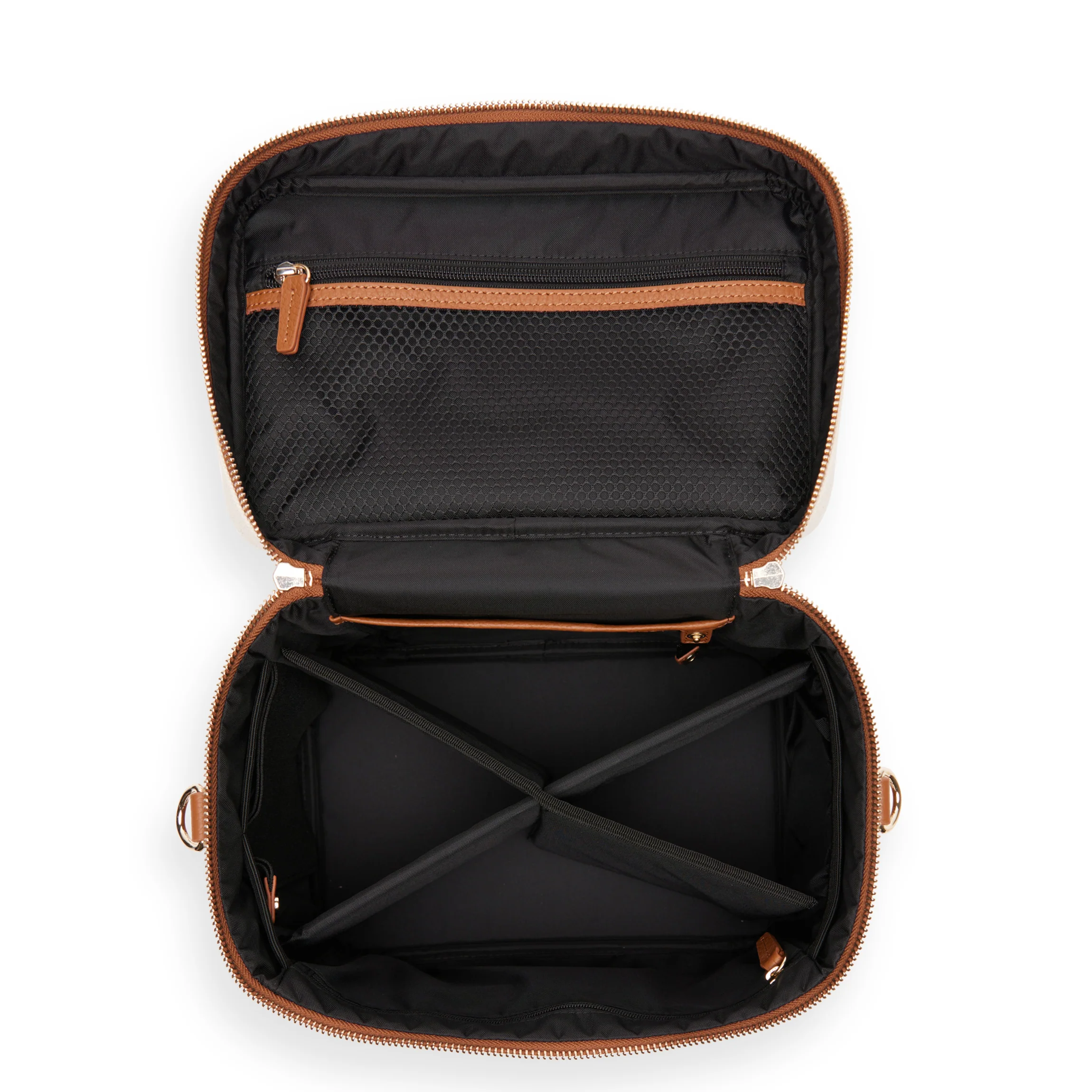 XL Train Case Natural Canvas/Saddle Brown - Image 2