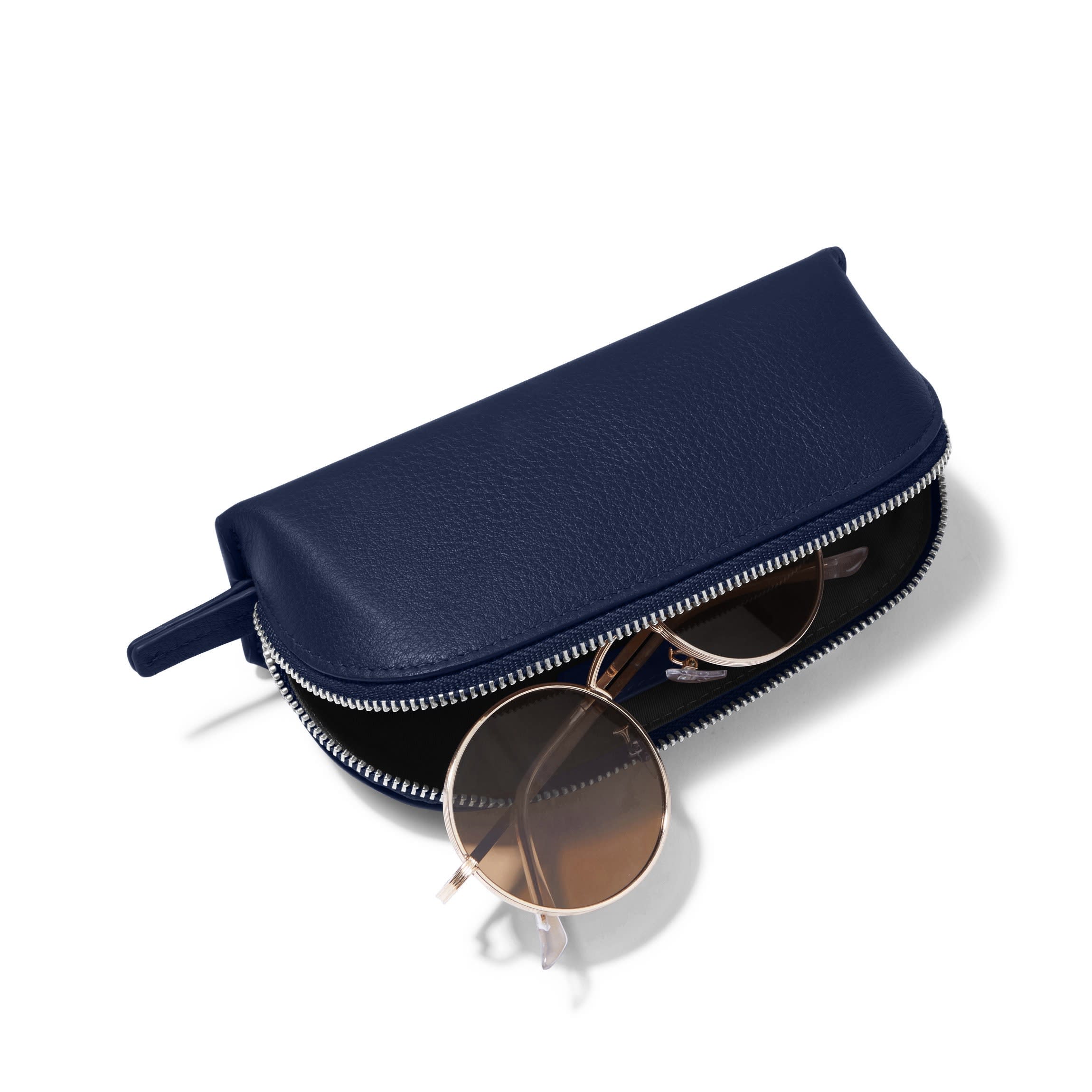 Zip Sunglass Case Navy Blue - Image 3